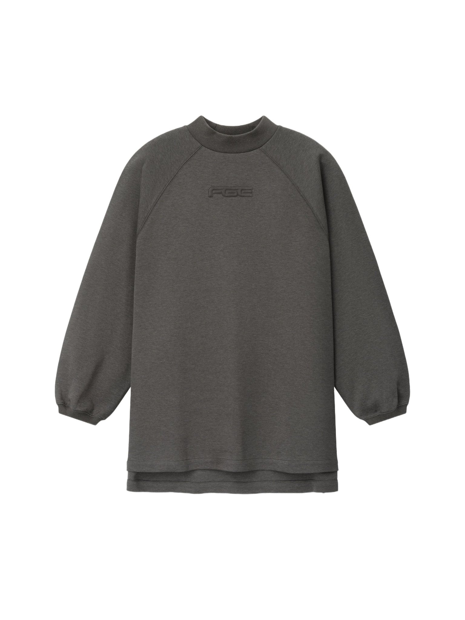 Fear of God Essentials Pique 90s Relaxed Mockneck Raglan LS Tee Ash Heather - Im Your Wardrobe
