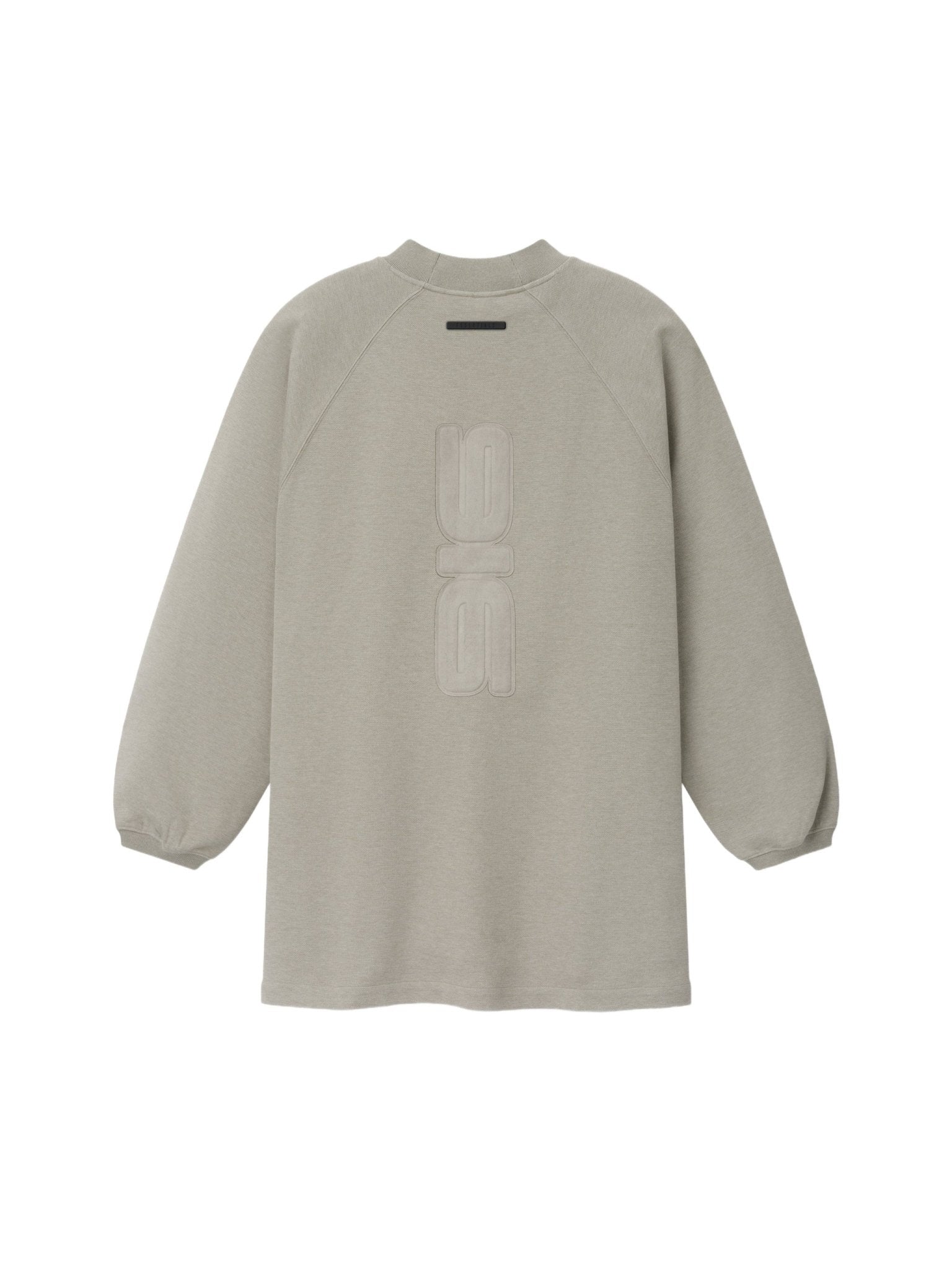 Fear of God Essentials Pique 90s Relaxed Mockneck Raglan LS Tee Pyrite Heather - Im Your Wardrobe