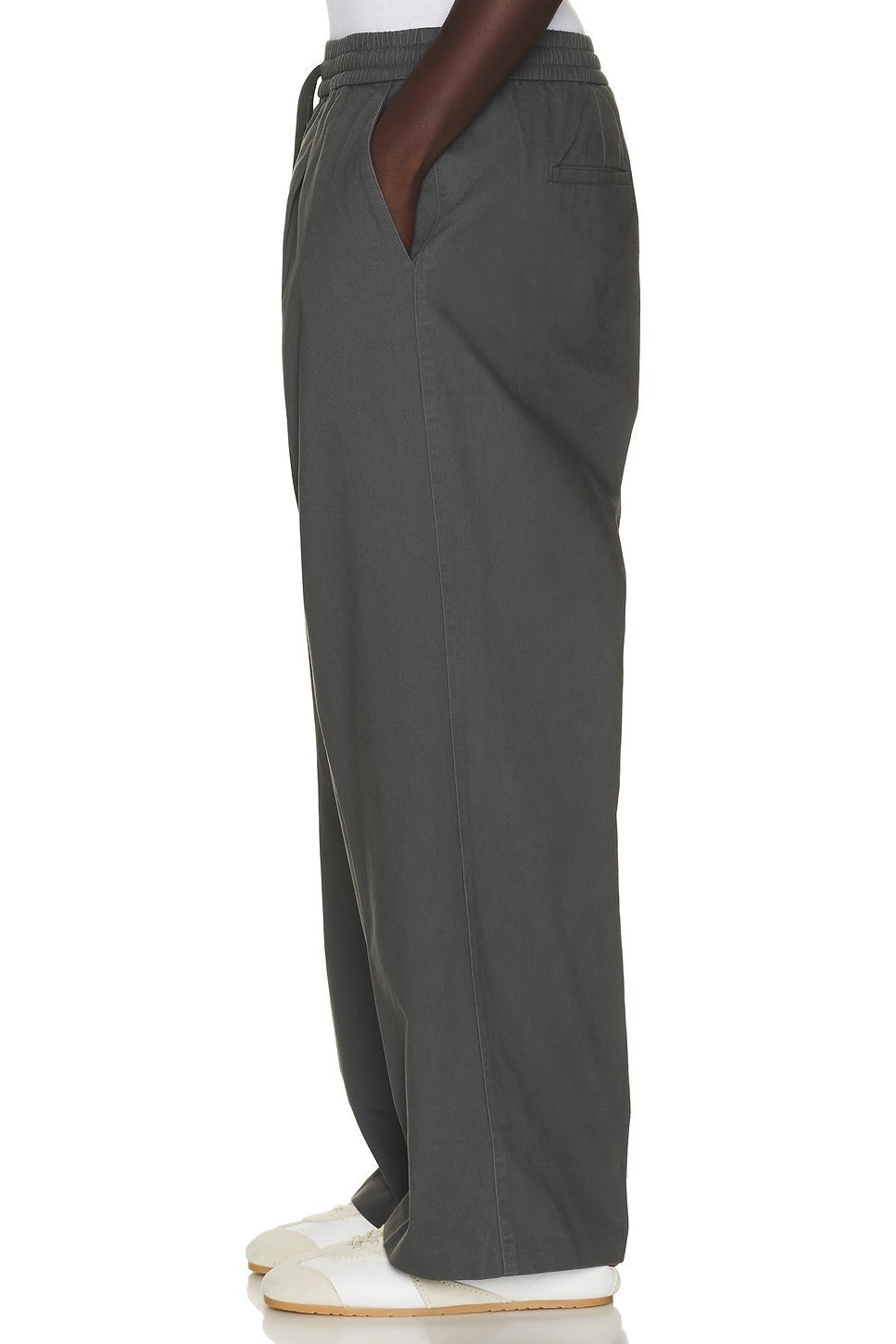 Fear of God Essentials Pleat Front Drawstring Pant Iron Grey - Im Your Wardrobe