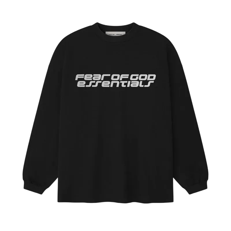 Fear of God Essentials Ponte 90s Long Sleeve Tee Vintage Black - Im Your Wardrobe