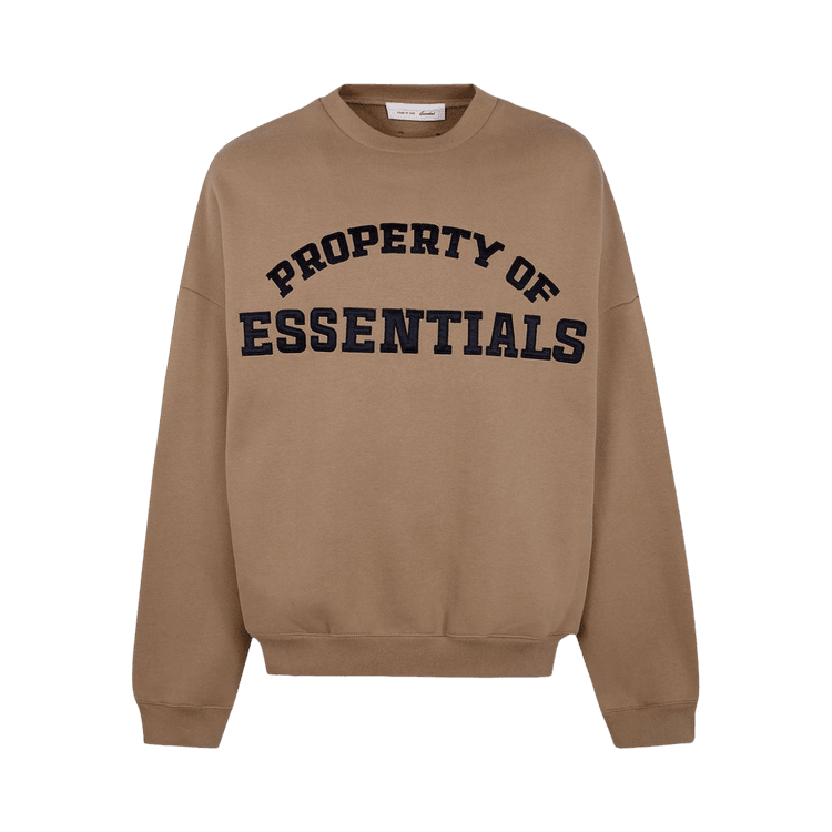 Fear of God Essentials Property Lounge Crewneck Sweatshirt Dune (SS26) - Im Your Wardrobe