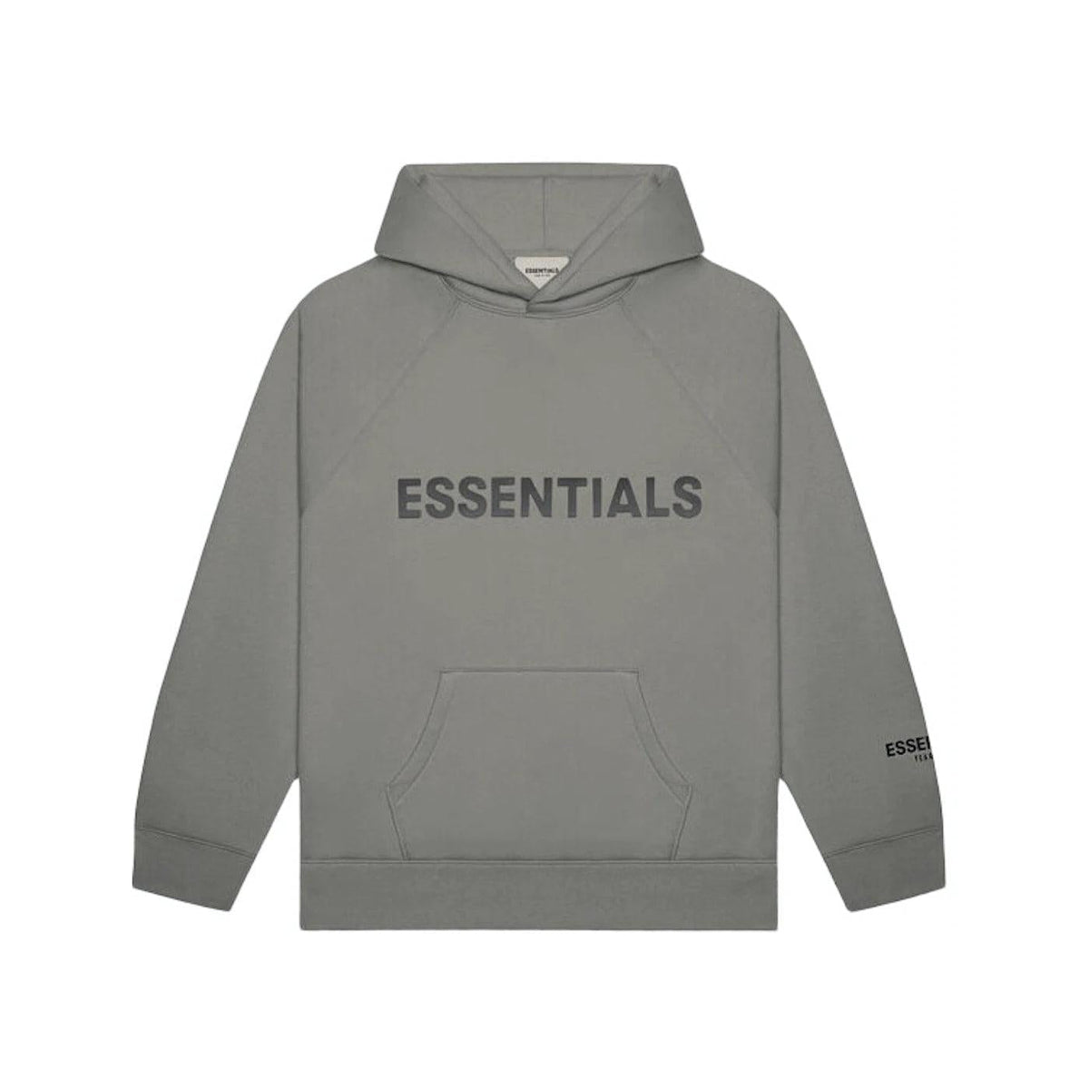 Fear of God Essentials Pullover Hoodie Applique Logo Gray Flannel/Charcoal - Im Your Wardrobe