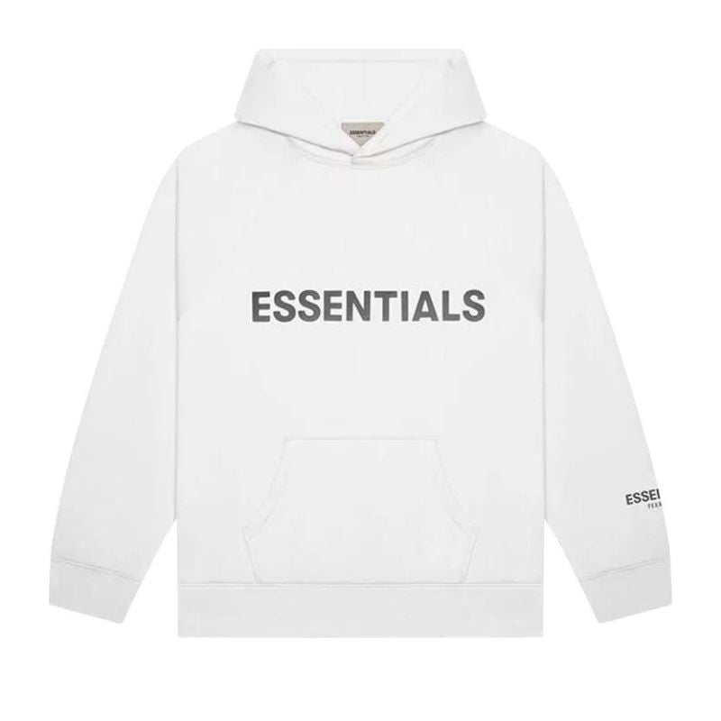 Fear of God Essentials Pullover Hoodie Applique Logo White (SS21) - Im Your Wardrobe