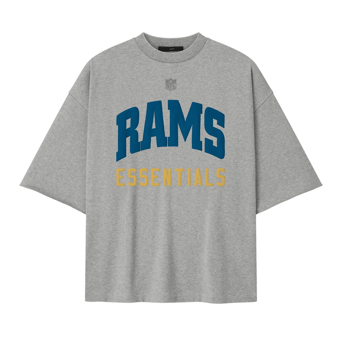 Fear of God Essentials Rams 90s 3/4 Sleeve Football Tee Concrete Heather - Im Your Wardrobe
