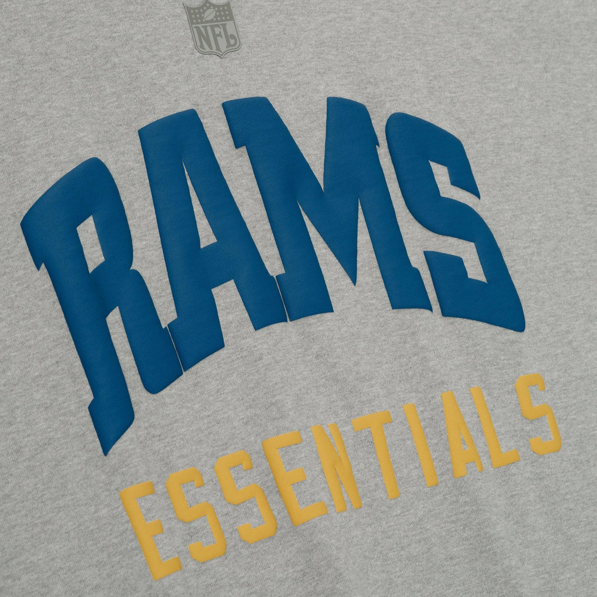 Fear of God Essentials Rams 90s 3/4 Sleeve Football Tee Concrete Heather - Im Your Wardrobe
