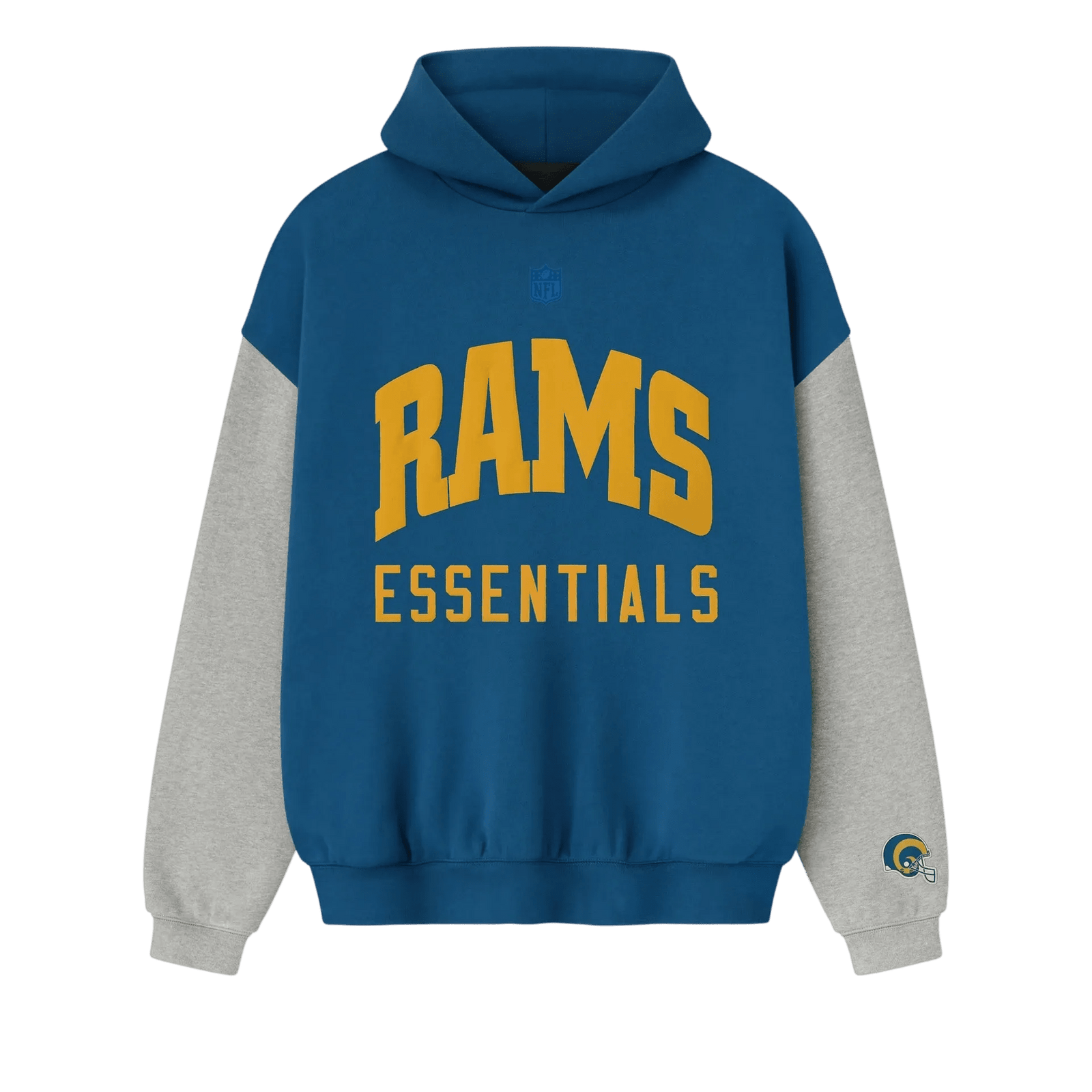 Fear of God Essentials Rams Sport Hoodie Blue Sapphire/Concrete Heather - Im Your Wardrobe