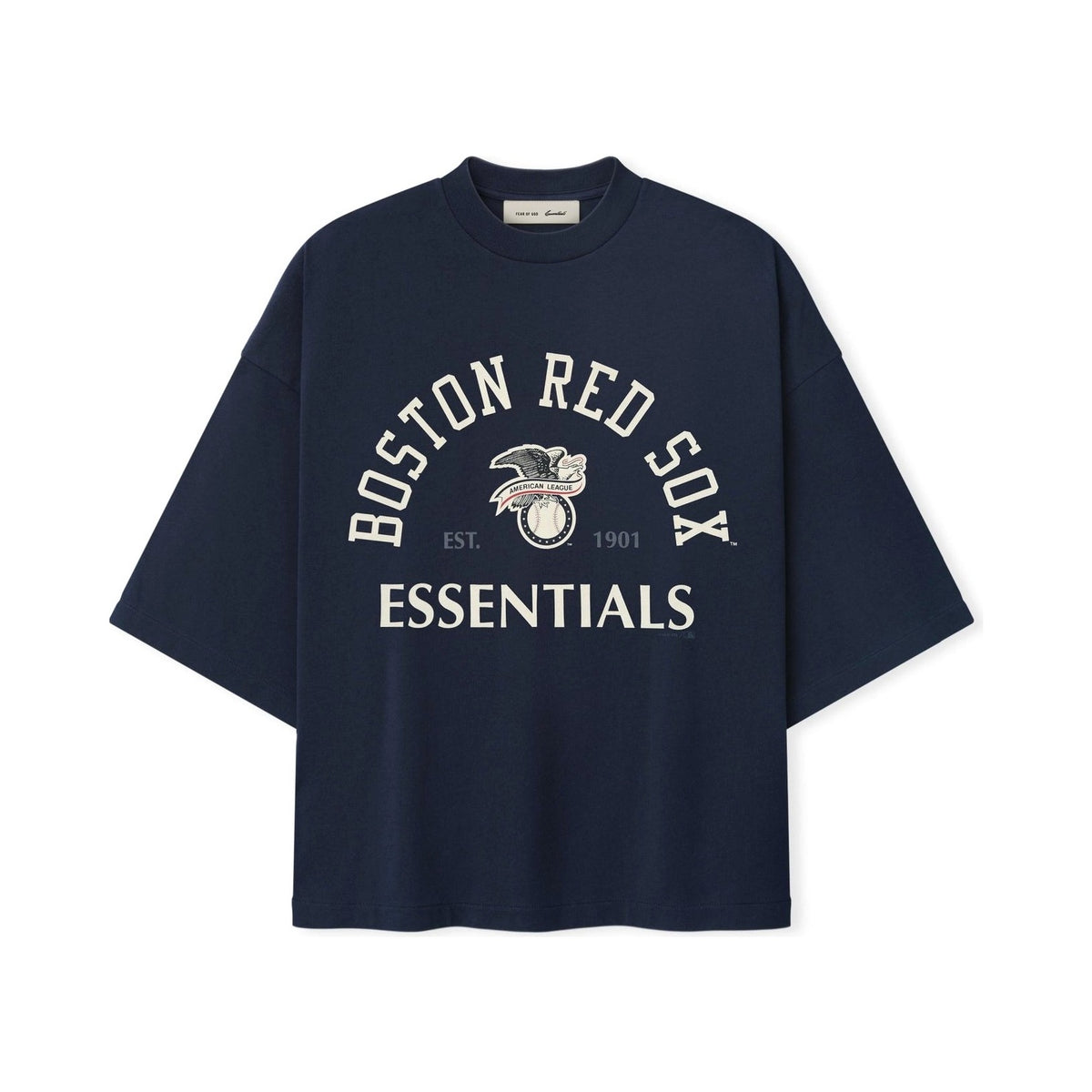 Fear of God Essentials Red Sox American League Merch Tee Dark Sapphire - Im Your Wardrobe