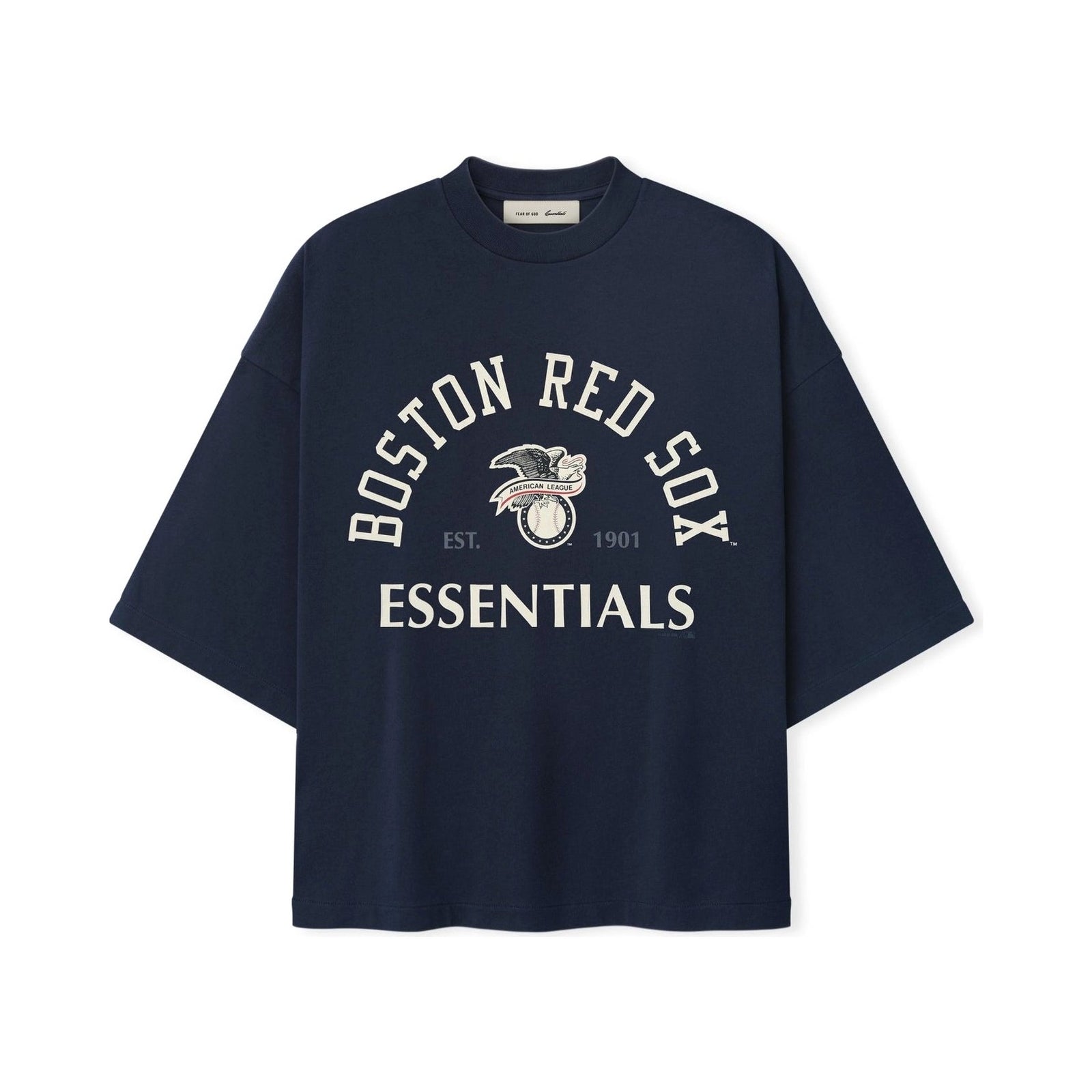 Fear of God Essentials Red Sox American League Merch Tee Dark Sapphire - Im Your Wardrobe