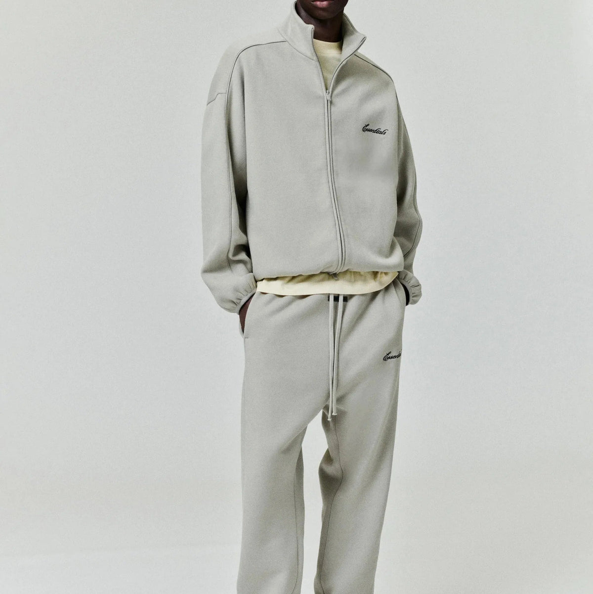 Fear of God Essentials Relaxed Fleece Piping Sweatpant Abbey Stone/ Abbey Stone - Im Your Wardrobe