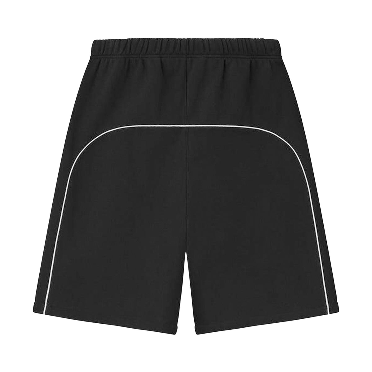 Fear of God Essentials Relaxed Fleece Sweatshort With Piping Jet Black/Cloud White (FW25) - Im Your Wardrobe