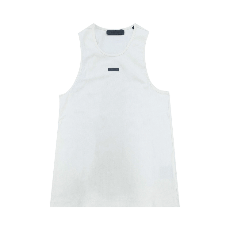 Fear of God Essentials Ribbed Tank White (FW24) - Im Your Wardrobe
