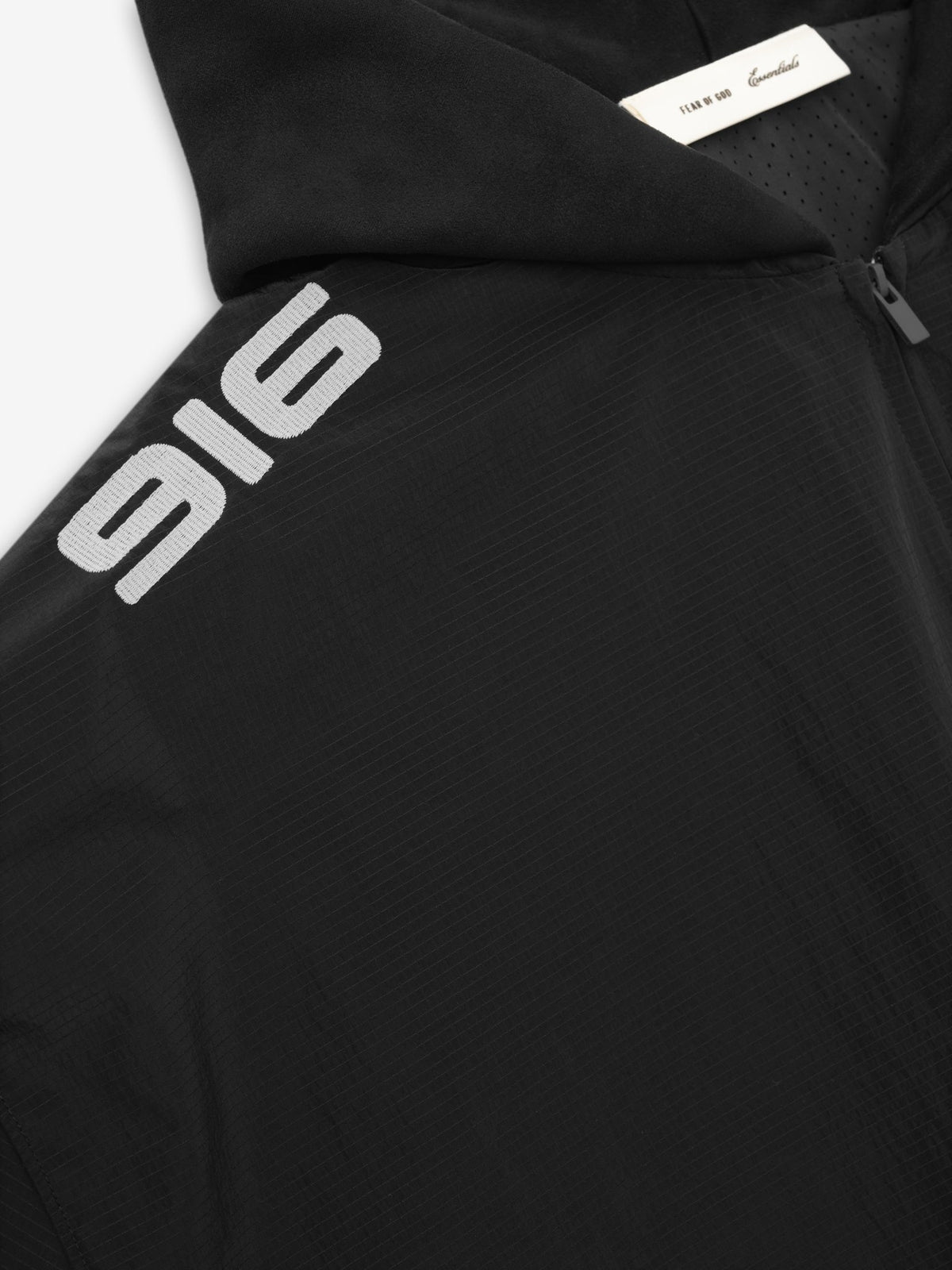 Fear of God Essentials Ripstop Moto Half Zip Jacket Black - Im Your Wardrobe