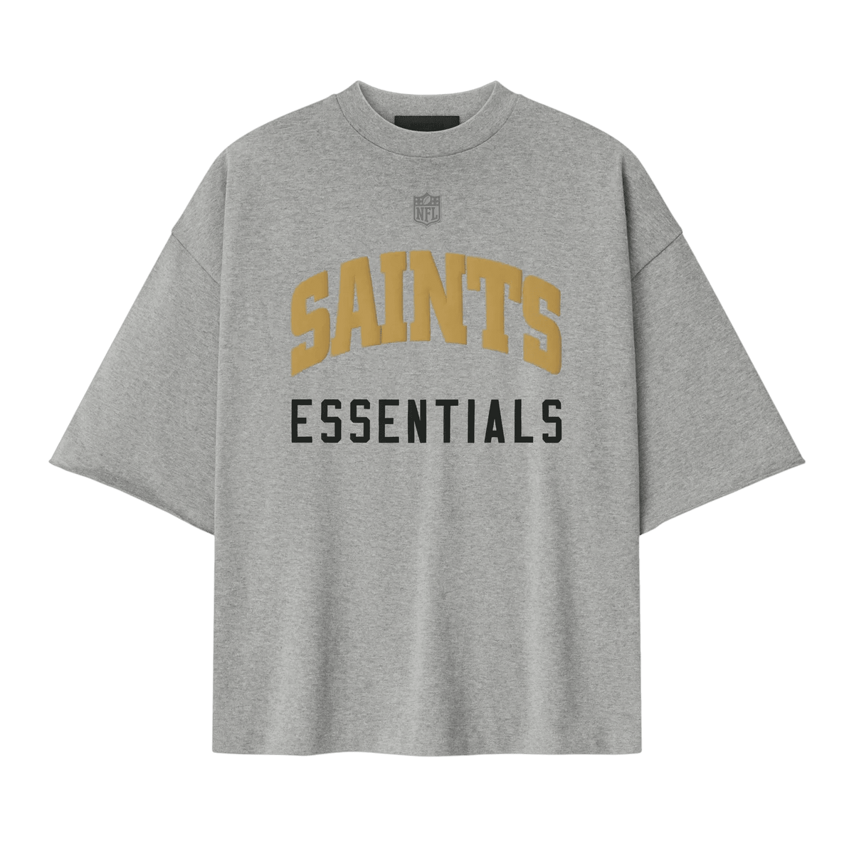 Fear of God Essentials Saints 90s 3/4 Sleeve Football Tee Concrete Heather - Im Your Wardrobe