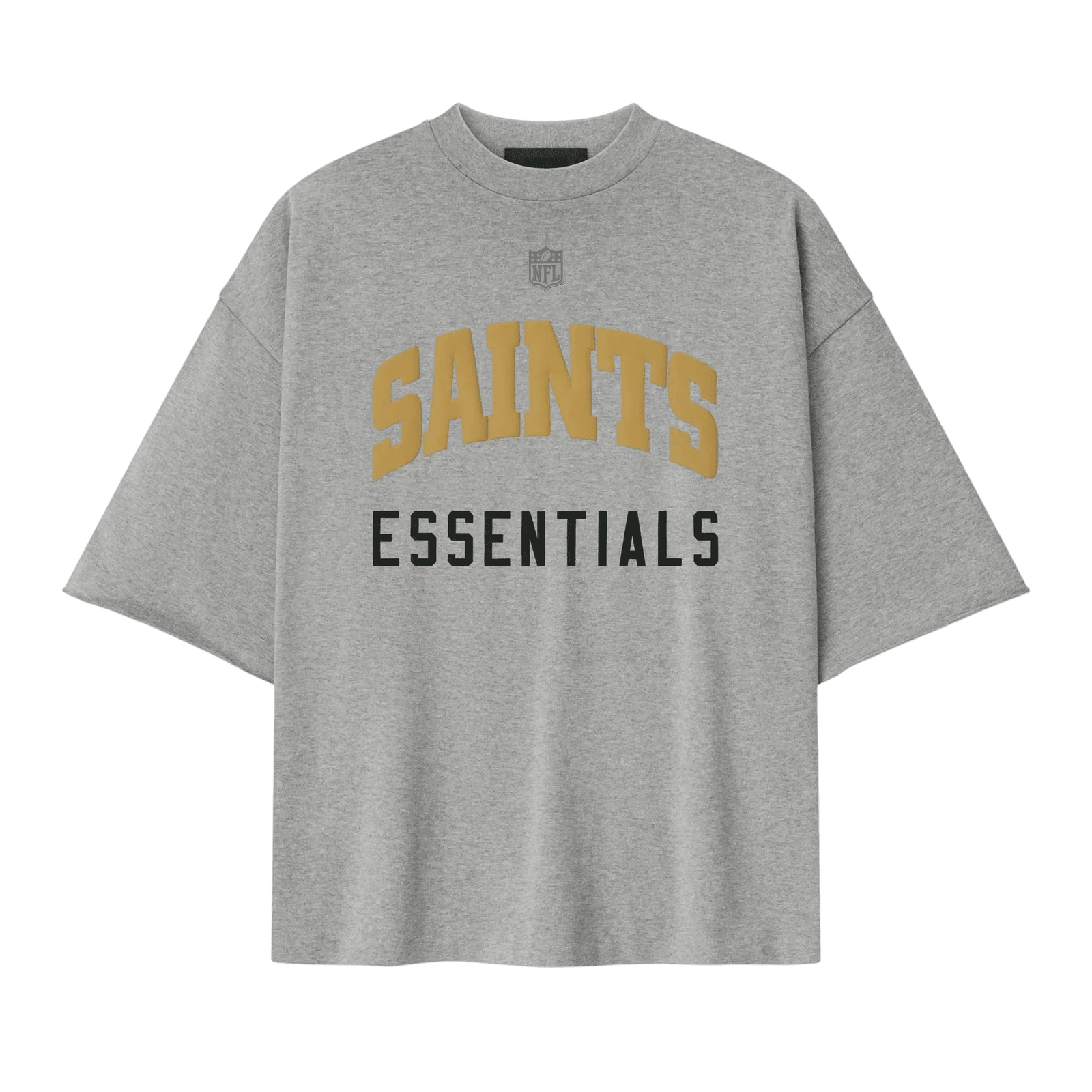Fear of God Essentials Saints 90s 3/4 Sleeve Football Tee Concrete Heather