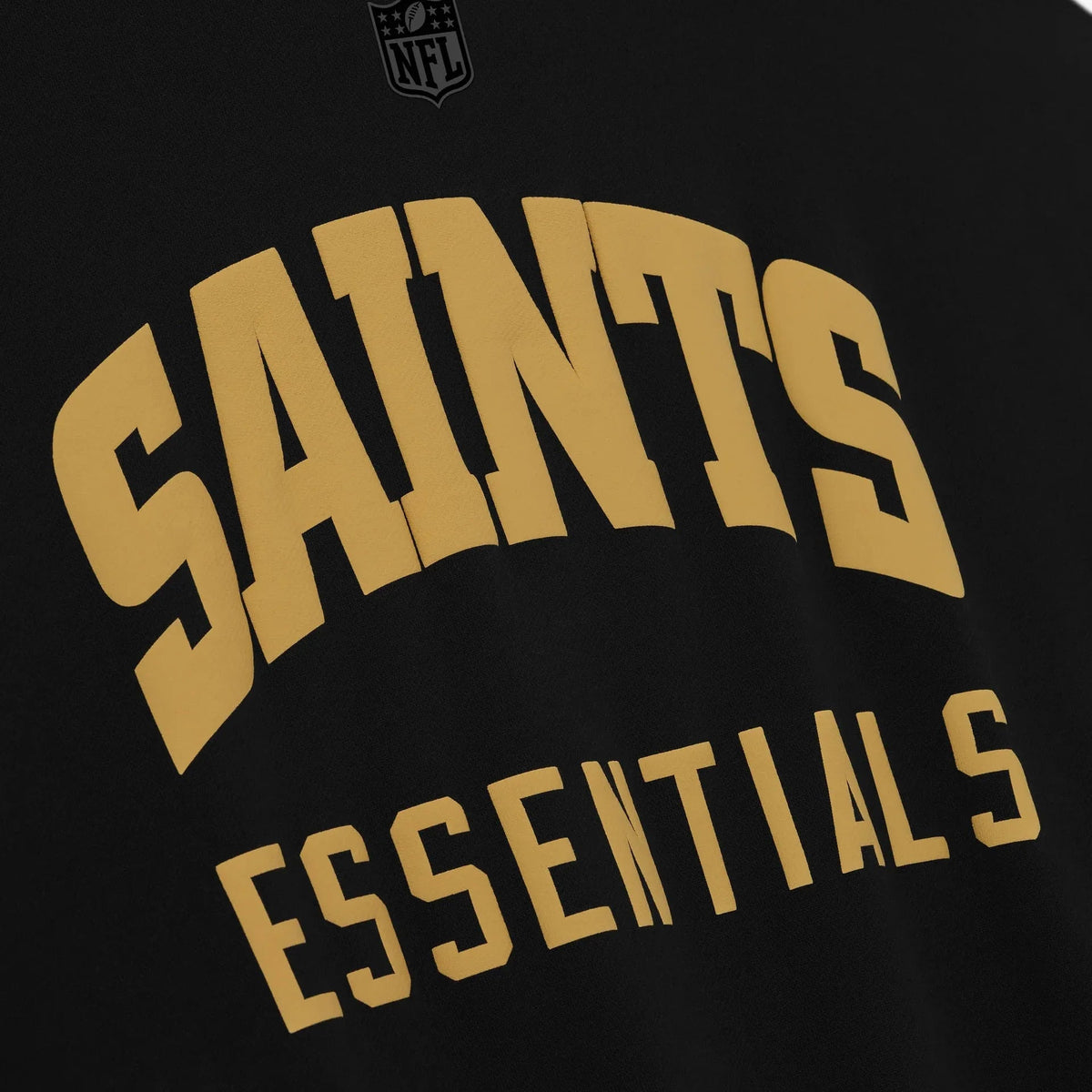 Fear of God Essentials Saints Sport Hoodie Black/Concrete Heather - Im Your Wardrobe