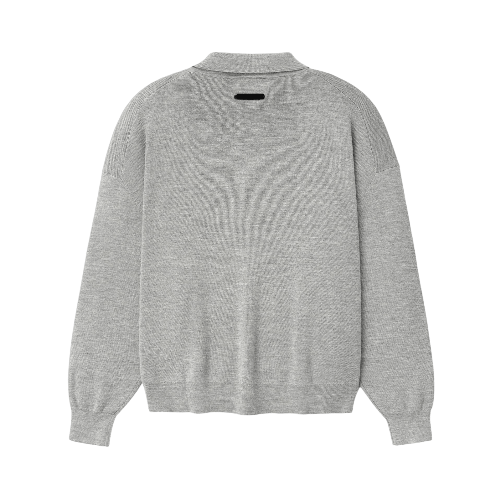 Fear Of God Essentials Signature 90s Knit Polo Concrete Heather