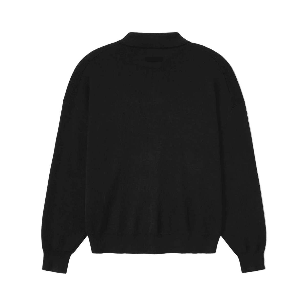 Fear Of God Essentials Signature 90s Knit Polo Vintage Black - Im Your Wardrobe