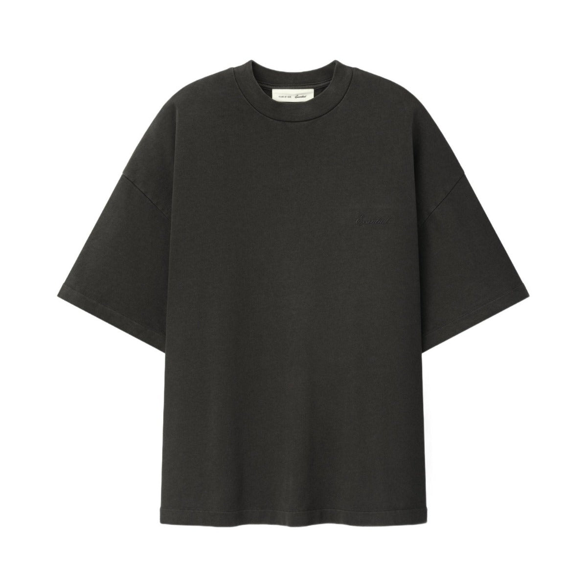 Fear of God Essentials Signature 90s Relaxed Tee Washed Ink Black - Im Your Wardrobe