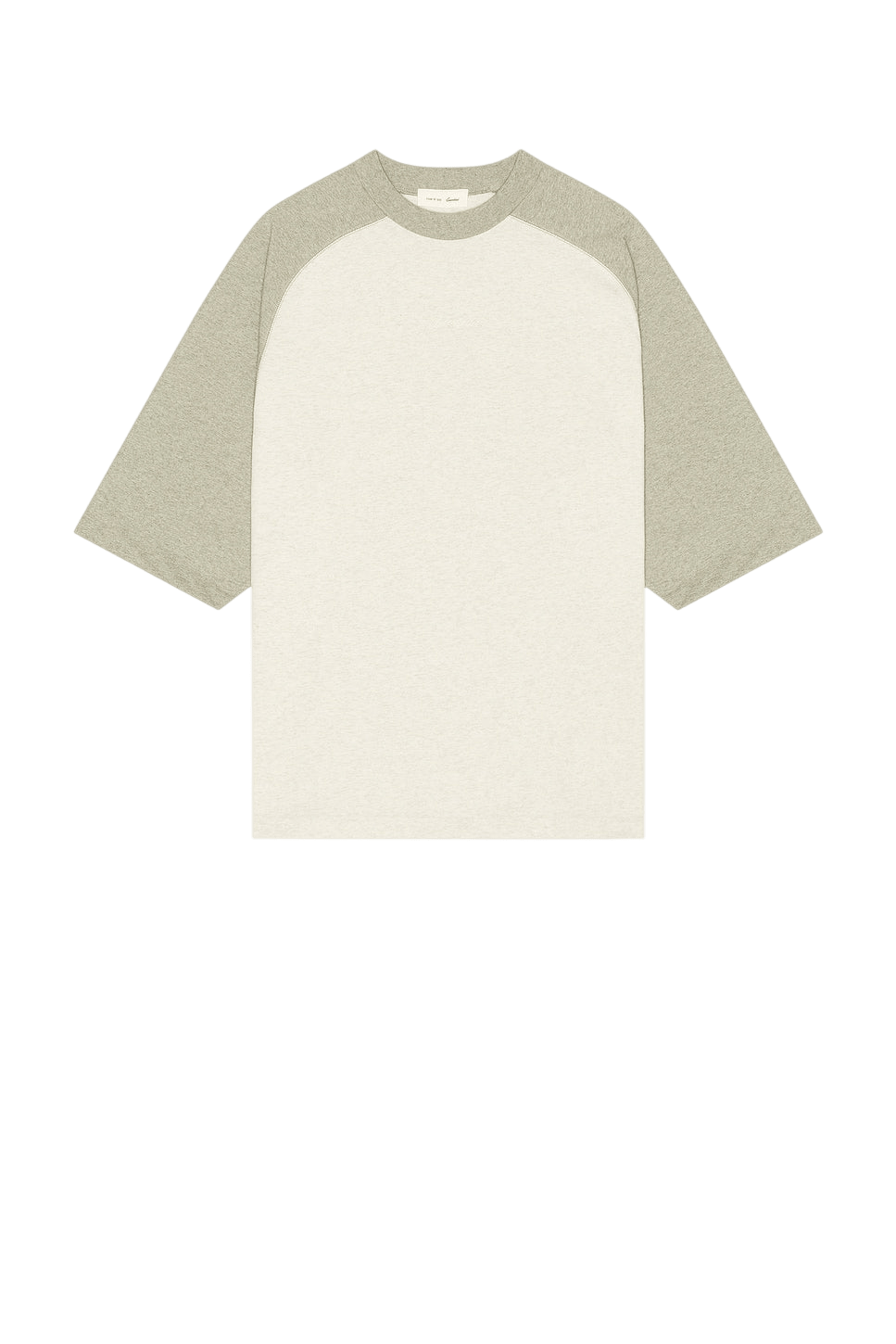 Fear of God Essentials Signature Baseball Tee Oatmeal Concrete Heather