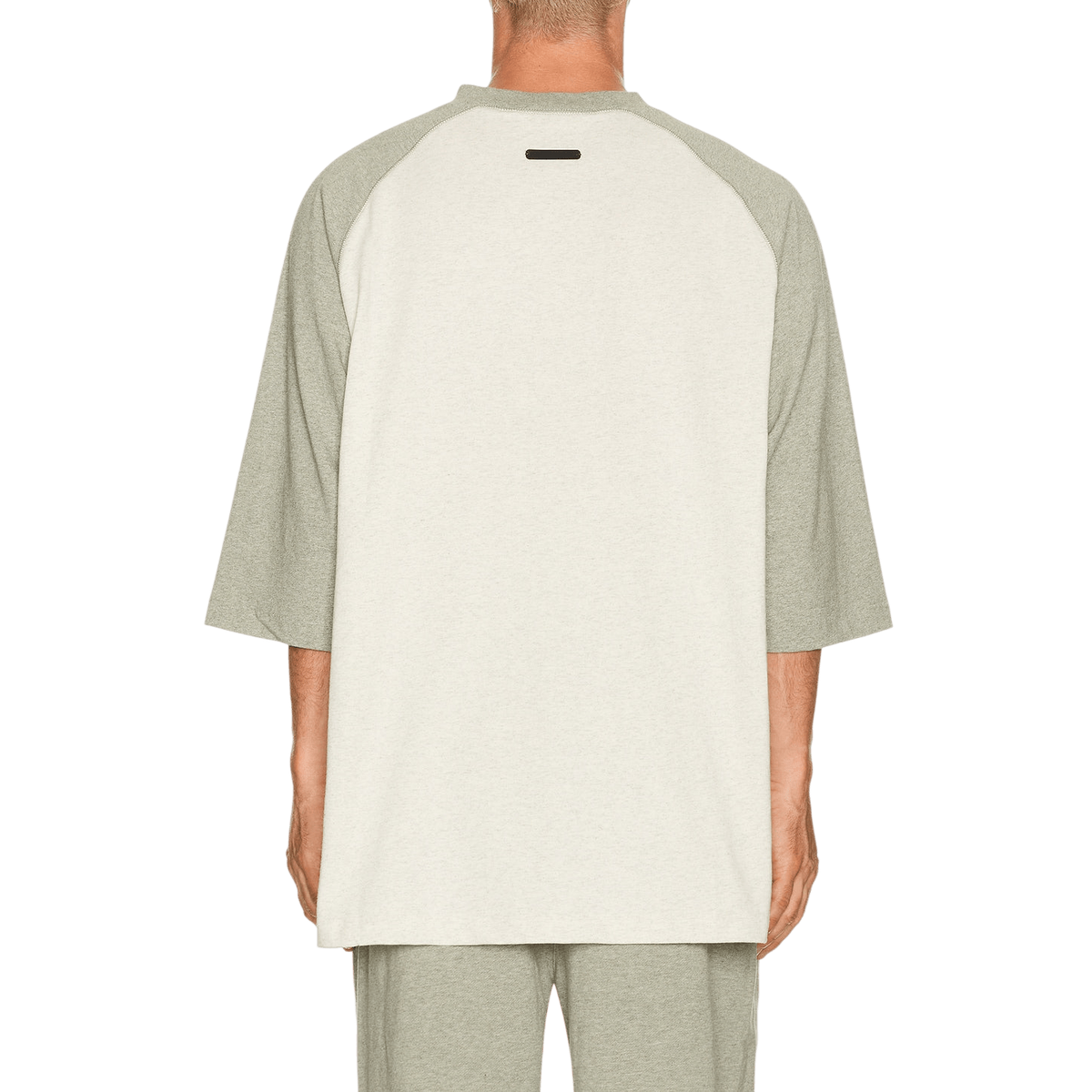 Fear of God Essentials Signature Baseball Tee Oatmeal Concrete Heather - Im Your Wardrobe