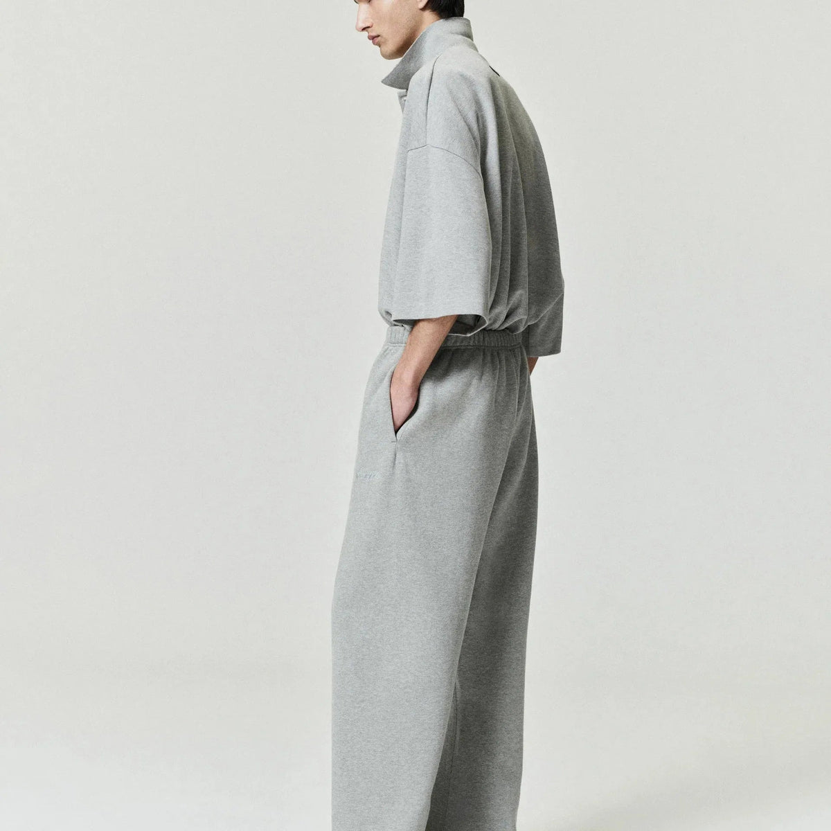 Fear Of God Essentials Signature Classic Fit Flare Sweatpant Concrete Heather/Dark Concrete Heather - Im Your Wardrobe