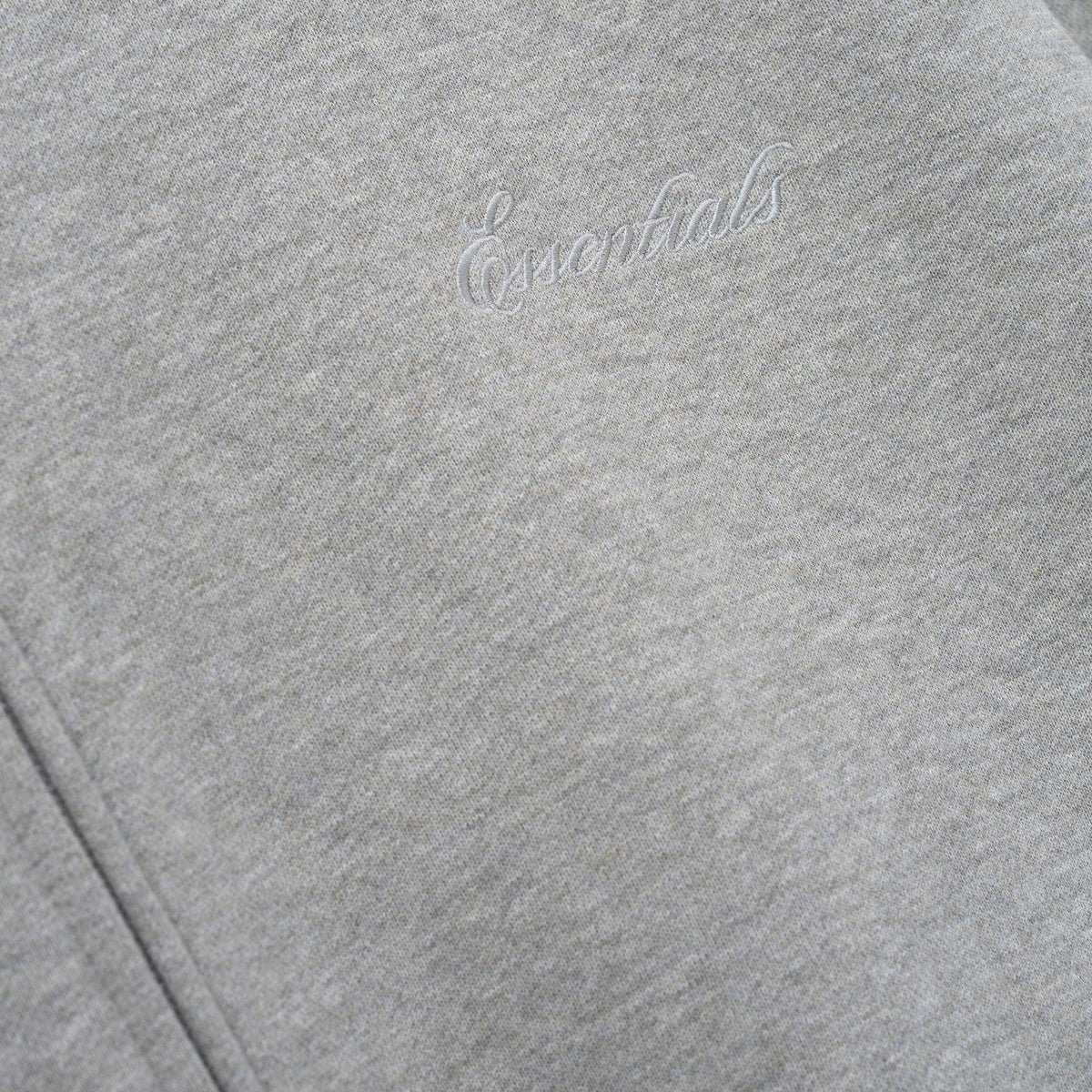 Fear Of God Essentials Signature Classic Full Zip Hoodie Concrete Heather/Dark Concrete Heather - Im Your Wardrobe