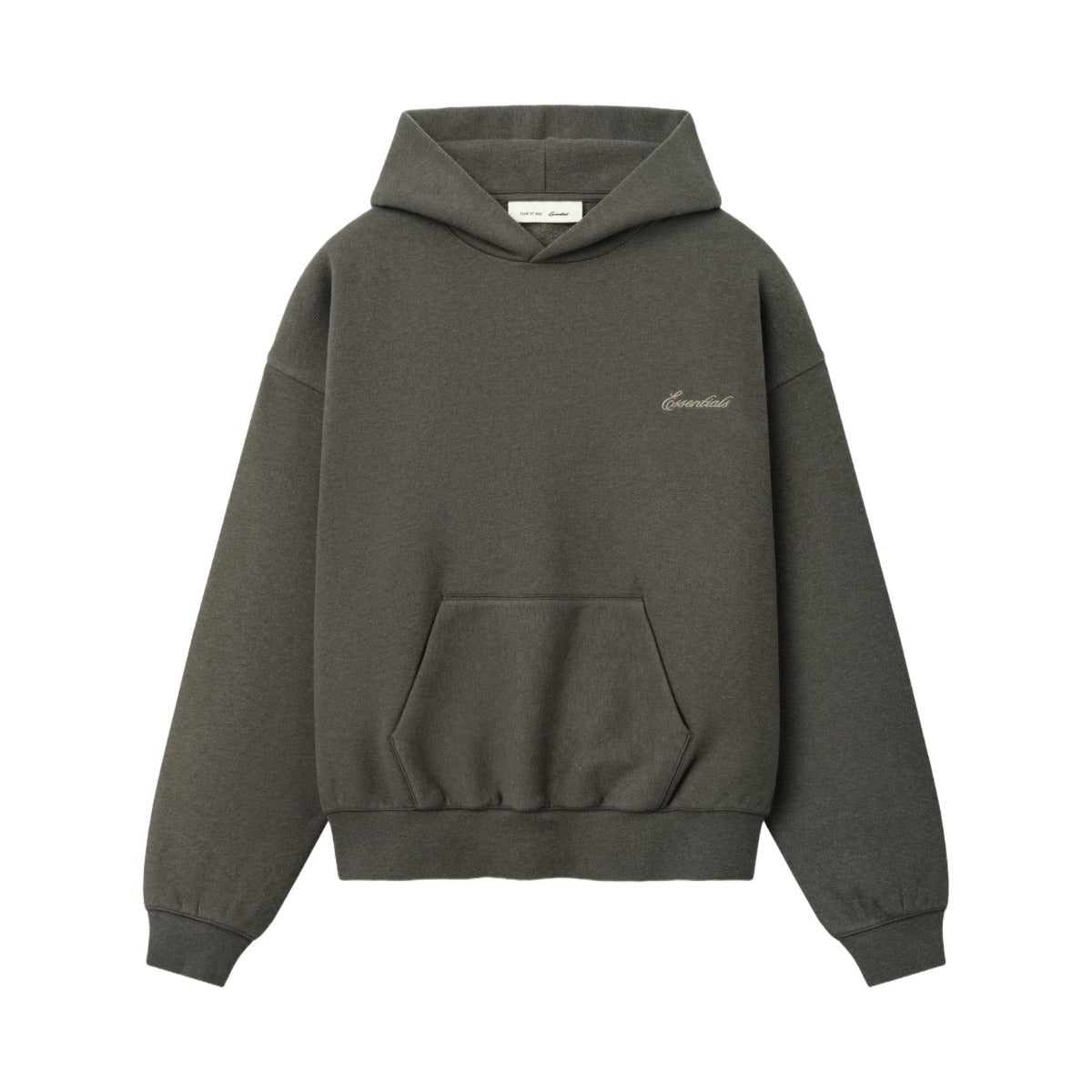 Fear of God Essentials Signature Classic Hoodie Ash Heather - Im Your Wardrobe