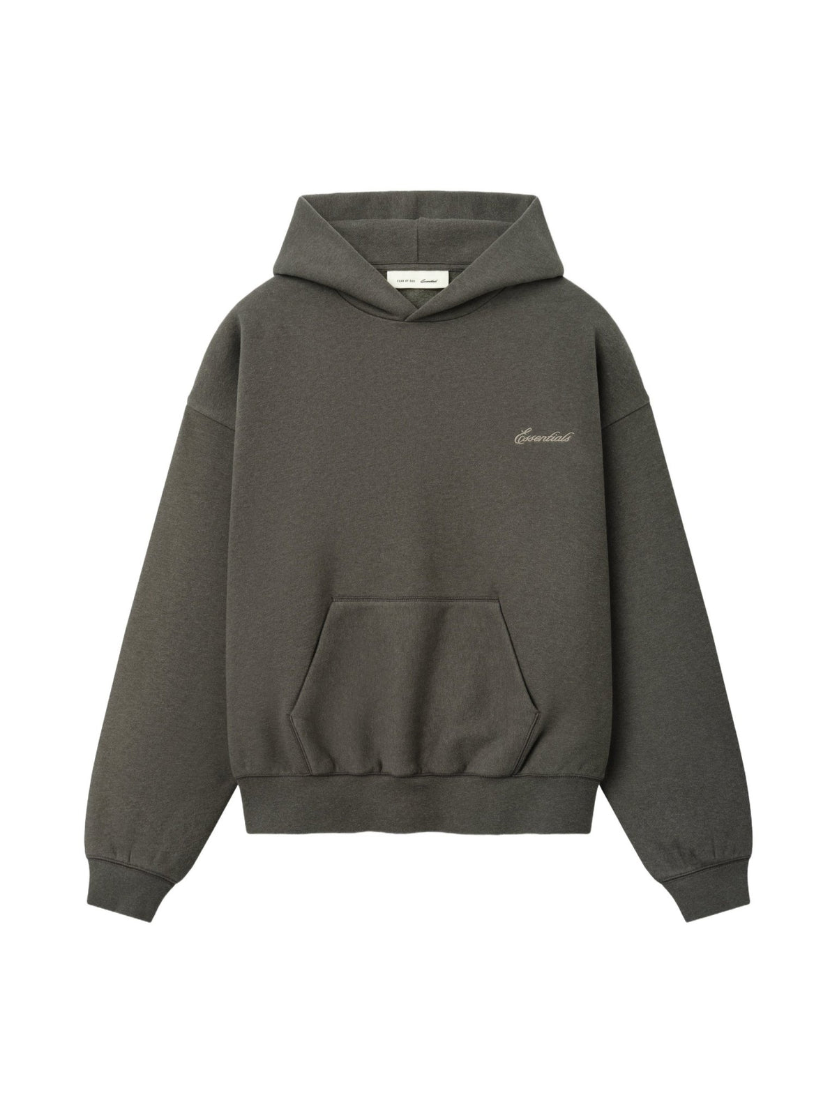 Fear of God Essentials Signature Classic Hoodie Ash Heather - Im Your Wardrobe