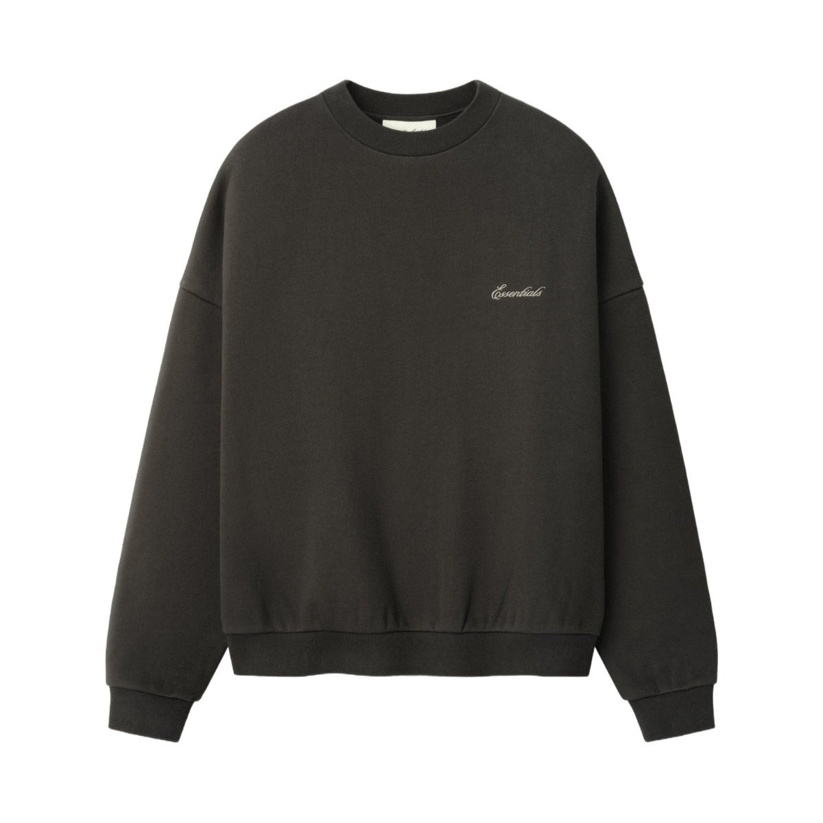 Fear of God Essentials Signature Lounge Crewneck Sweatshirt Ink Black - Im Your Wardrobe