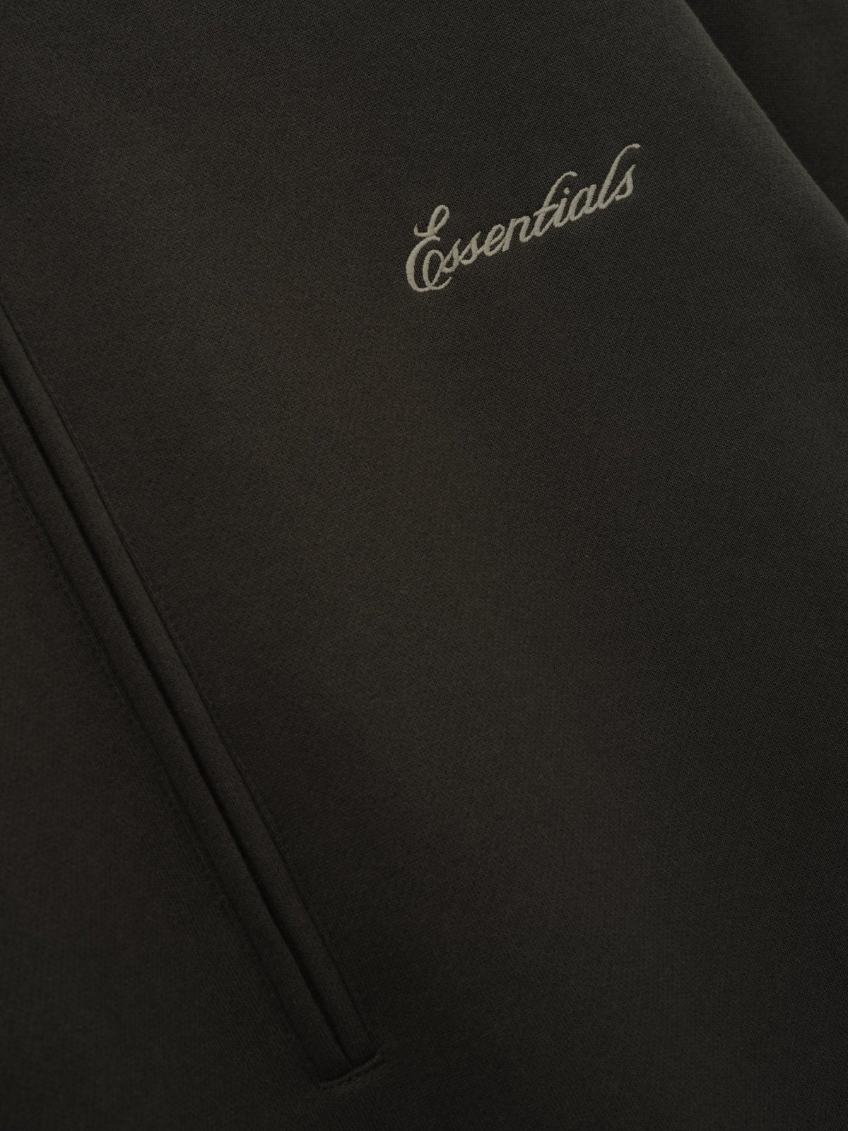 Fear of God Essentials Signature Lounge Half Zip Hoodie Ink Black - Im Your Wardrobe