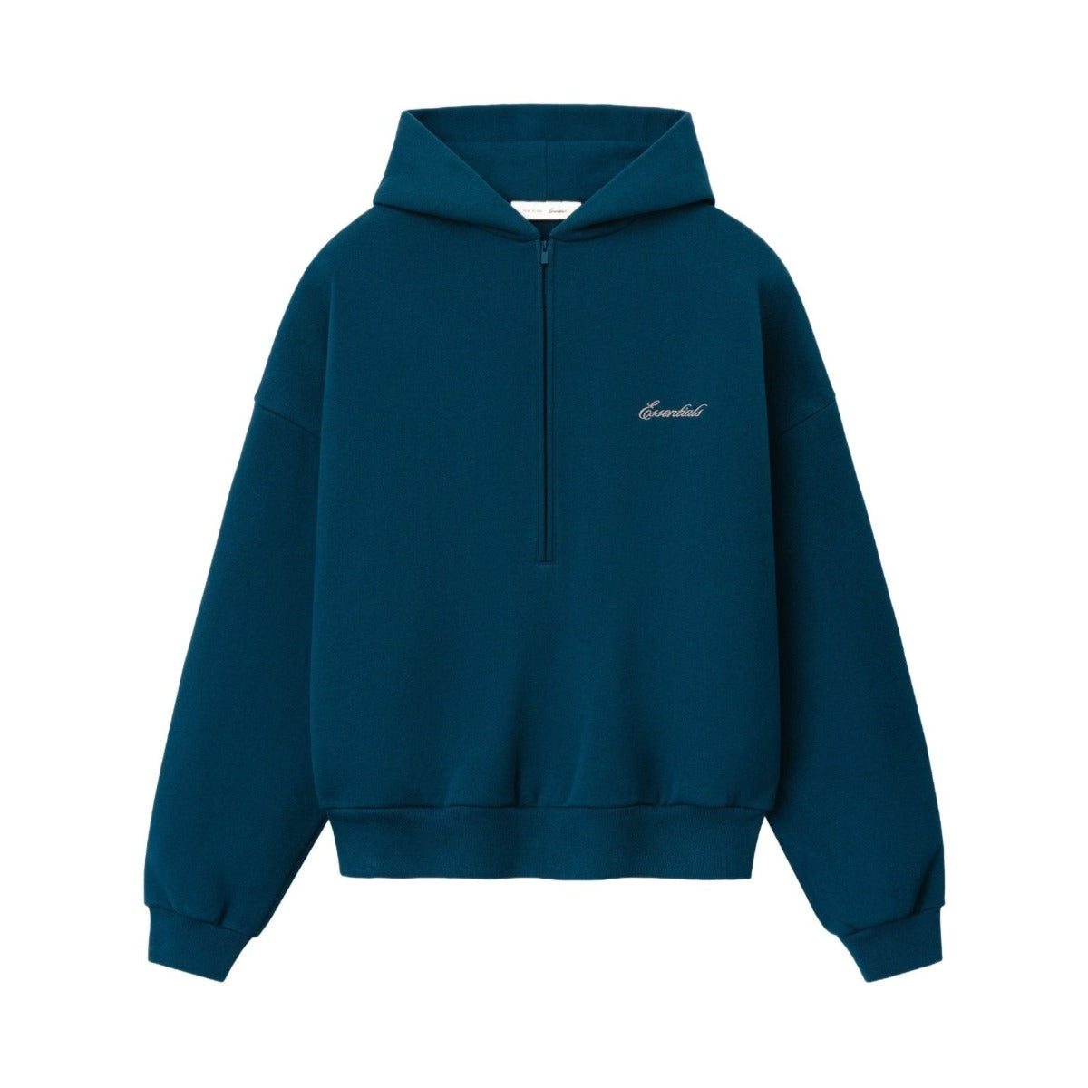 Fear of God Essentials Signature Lounge Half Zip Hoodie Night Sea - Im Your Wardrobe