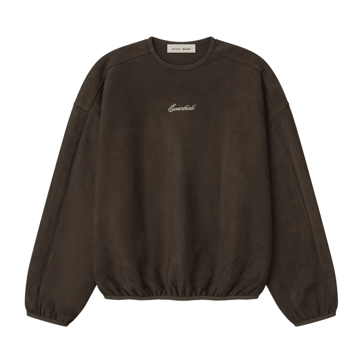Fear of God Essentials Signature Modern Crewneck With Piping Sweatshirt Brown (SS26) - Im Your Wardrobe