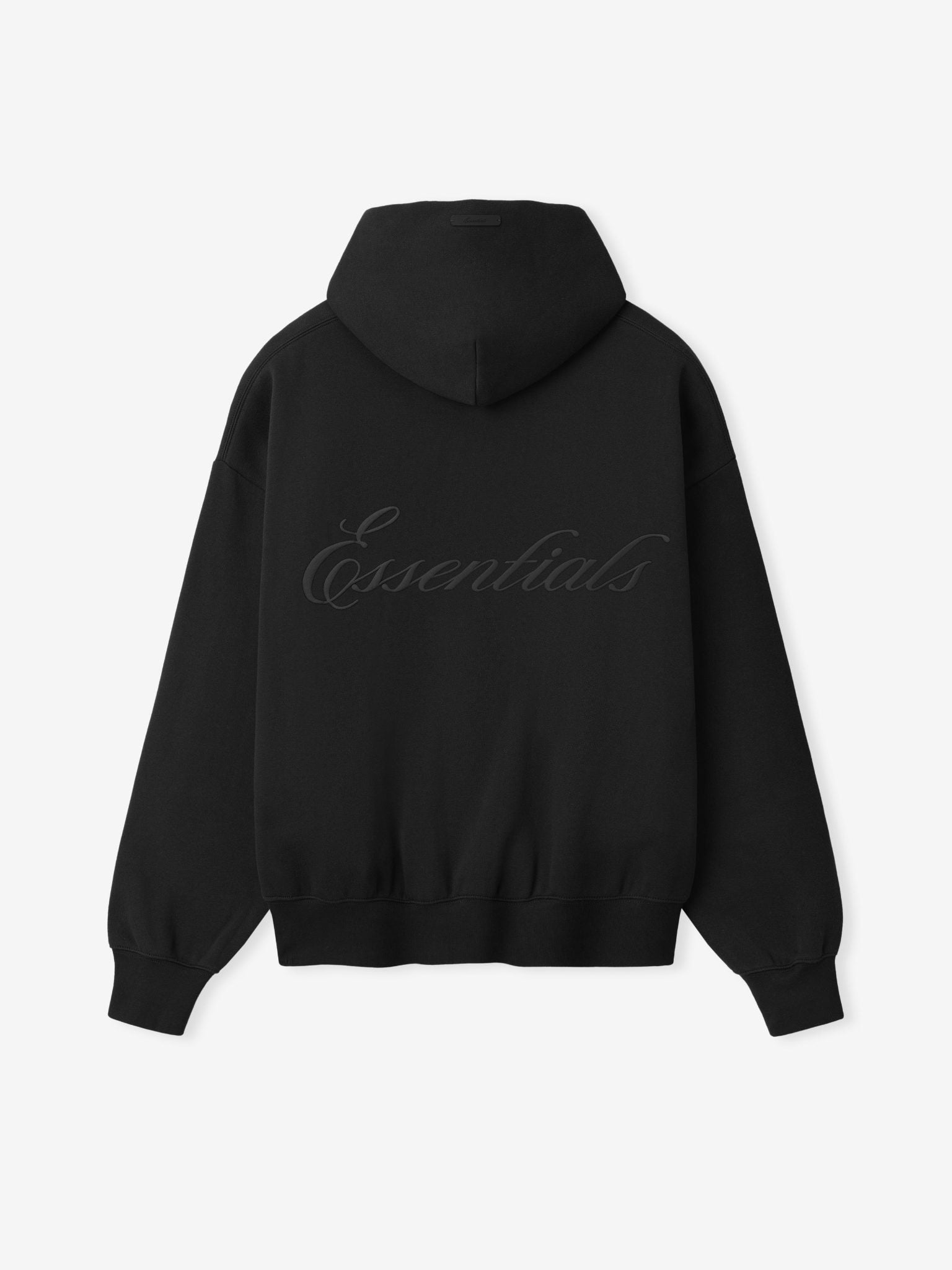 Fear of God Essentials Signature SS26 Classic Zip-Up Hoodie Vintage Black