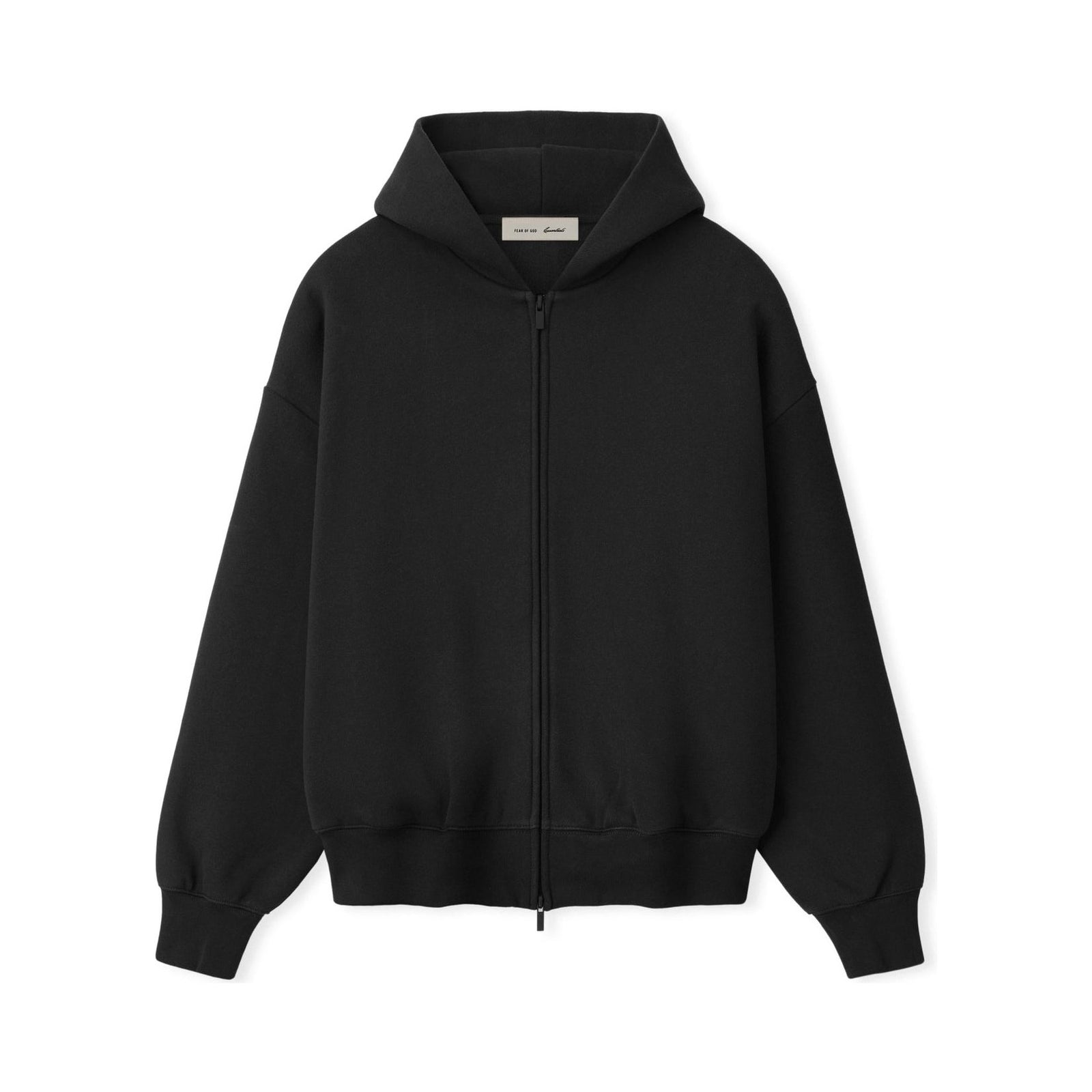 Fear of God Essentials Signature SS26 Classic Zip-Up Hoodie Vintage Black - Im Your Wardrobe