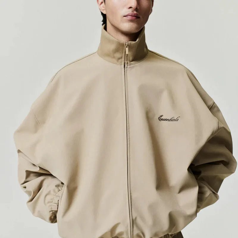 Fear Of God Essentials Signature Track Jacket Dune - Im Your Wardrobe