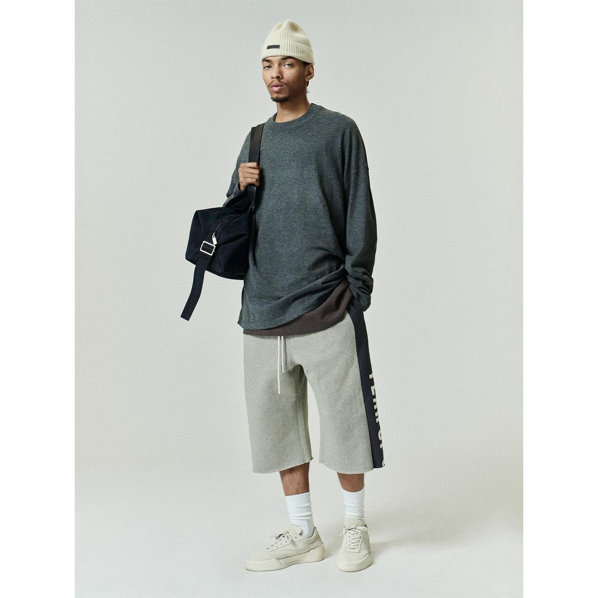 Fear of God Essentials Soft Knit Long Sleeve Tee Iron Grey - Im Your Wardrobe