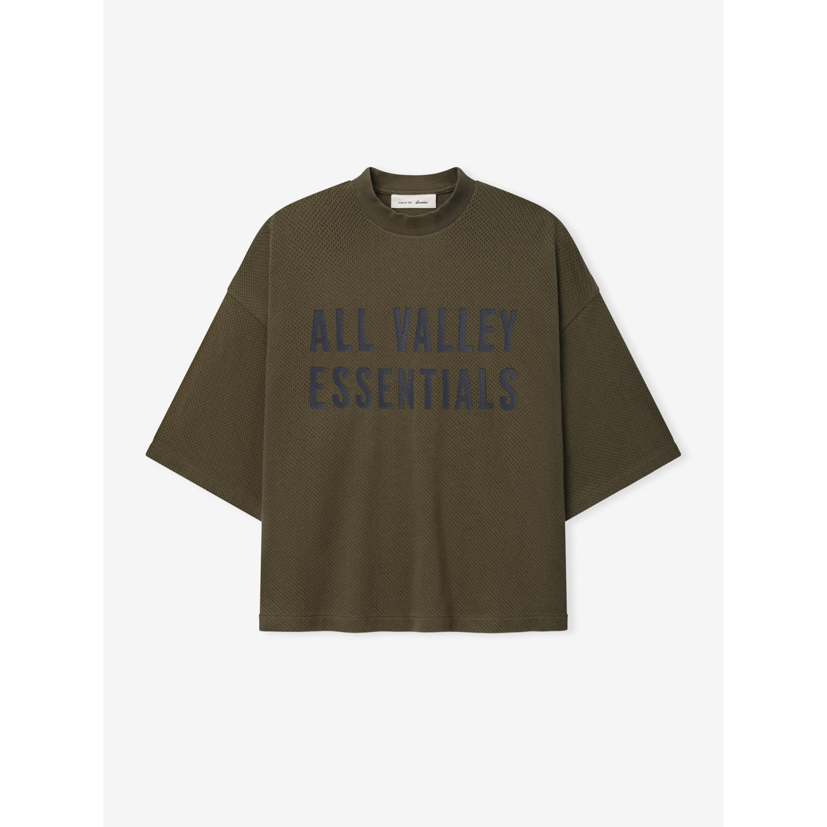 Fear of God Essentials Sport Mesh Merch Tee Boxy Fit Moss - Im Your Wardrobe