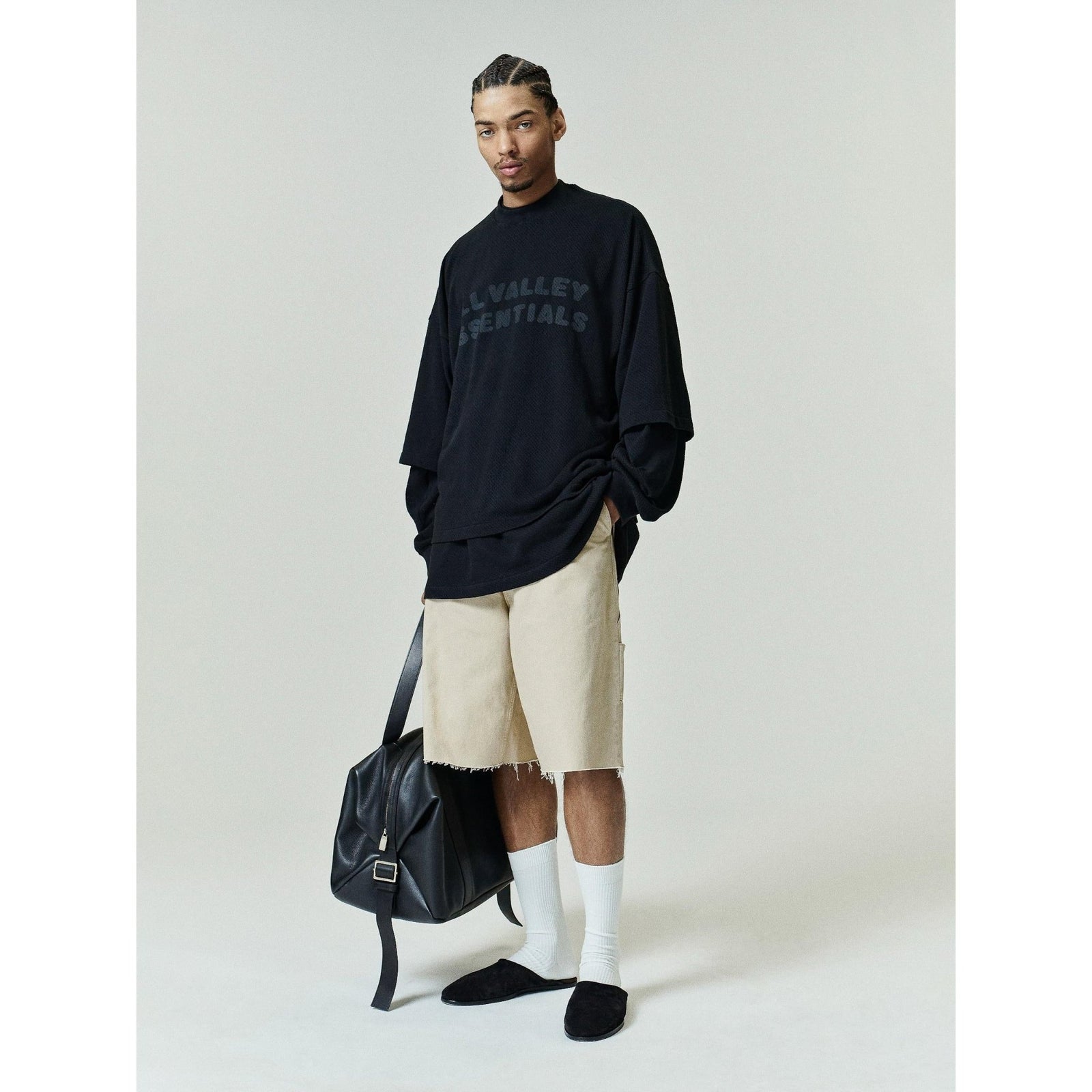 Fear of God Essentials Sport Mesh Merch Tee Boxy Fit Vintage Black - Im Your Wardrobe