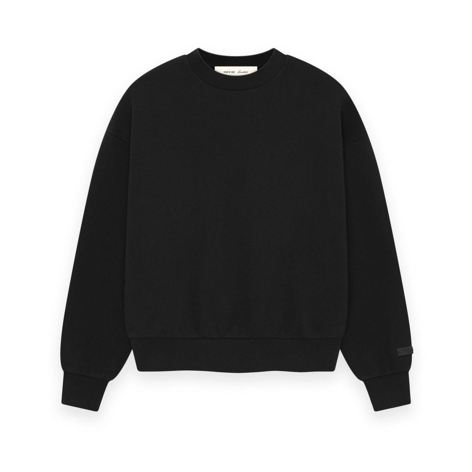 Fear of God Essentials SS26 Classic Crewneck Sweatshirt Vintage Black - Im Your Wardrobe