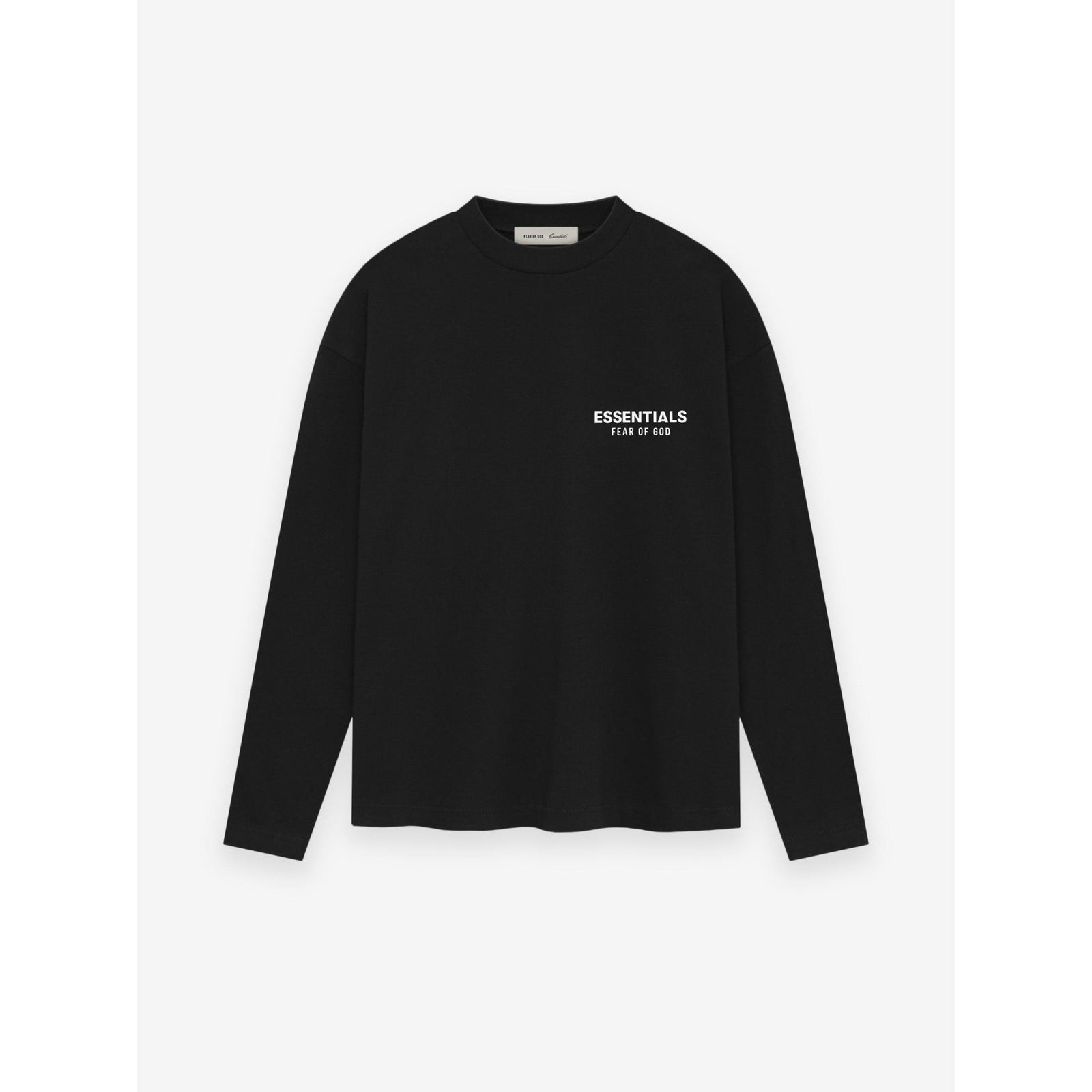 Fear of God Essentials SS26 Classic Long Sleeve Tee Vintage Black/White - Im Your Wardrobe