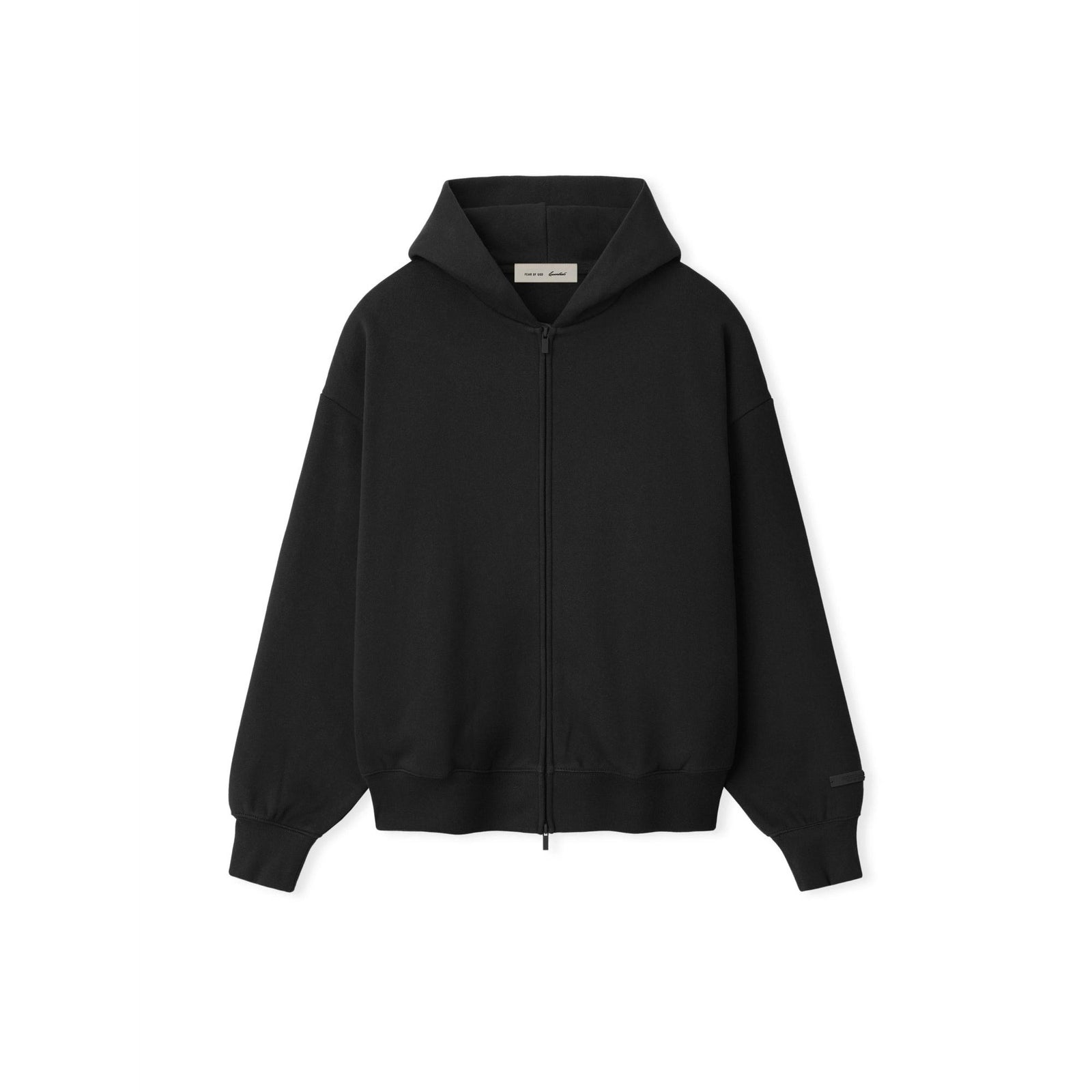 Fear of God Essentials SS26 Classic Zip-Up Hoodie Vintage Black/White - Im Your Wardrobe
