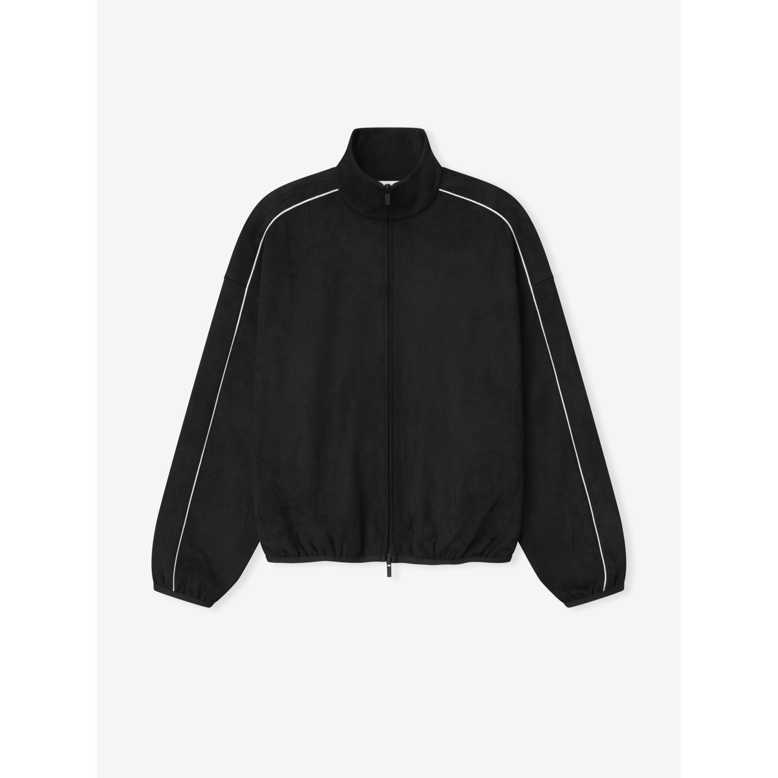 Fear of God Essentials Suede Fleece Signature Modern Track Jacket Vintage Black - Im Your Wardrobe