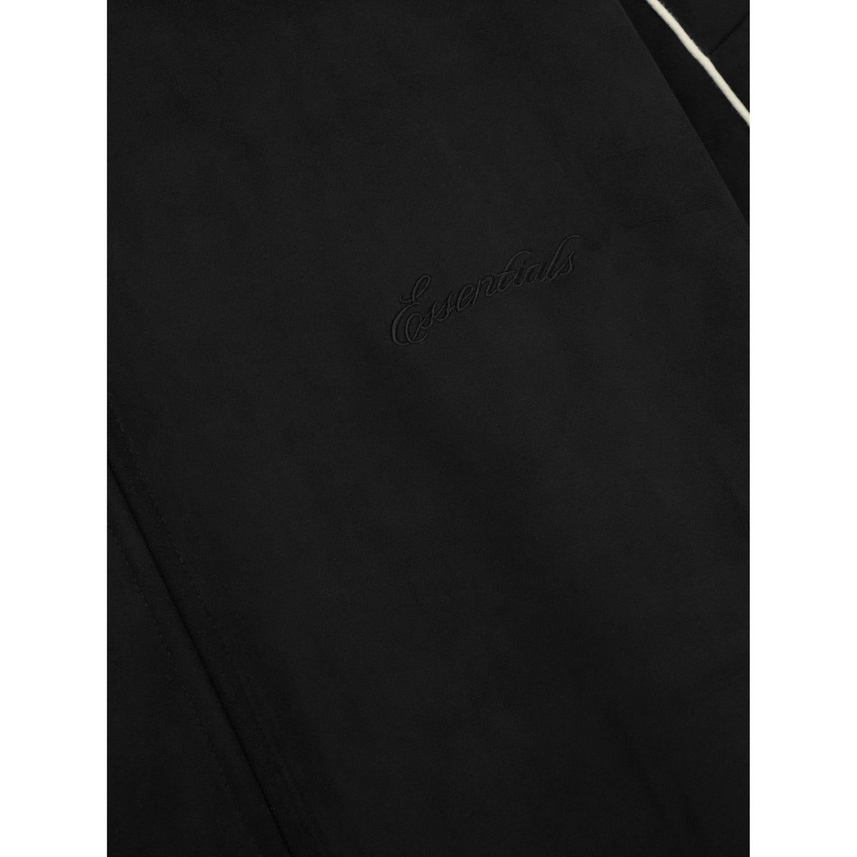 Fear of God Essentials Suede Fleece Signature Modern Track Jacket Vintage Black - Im Your Wardrobe