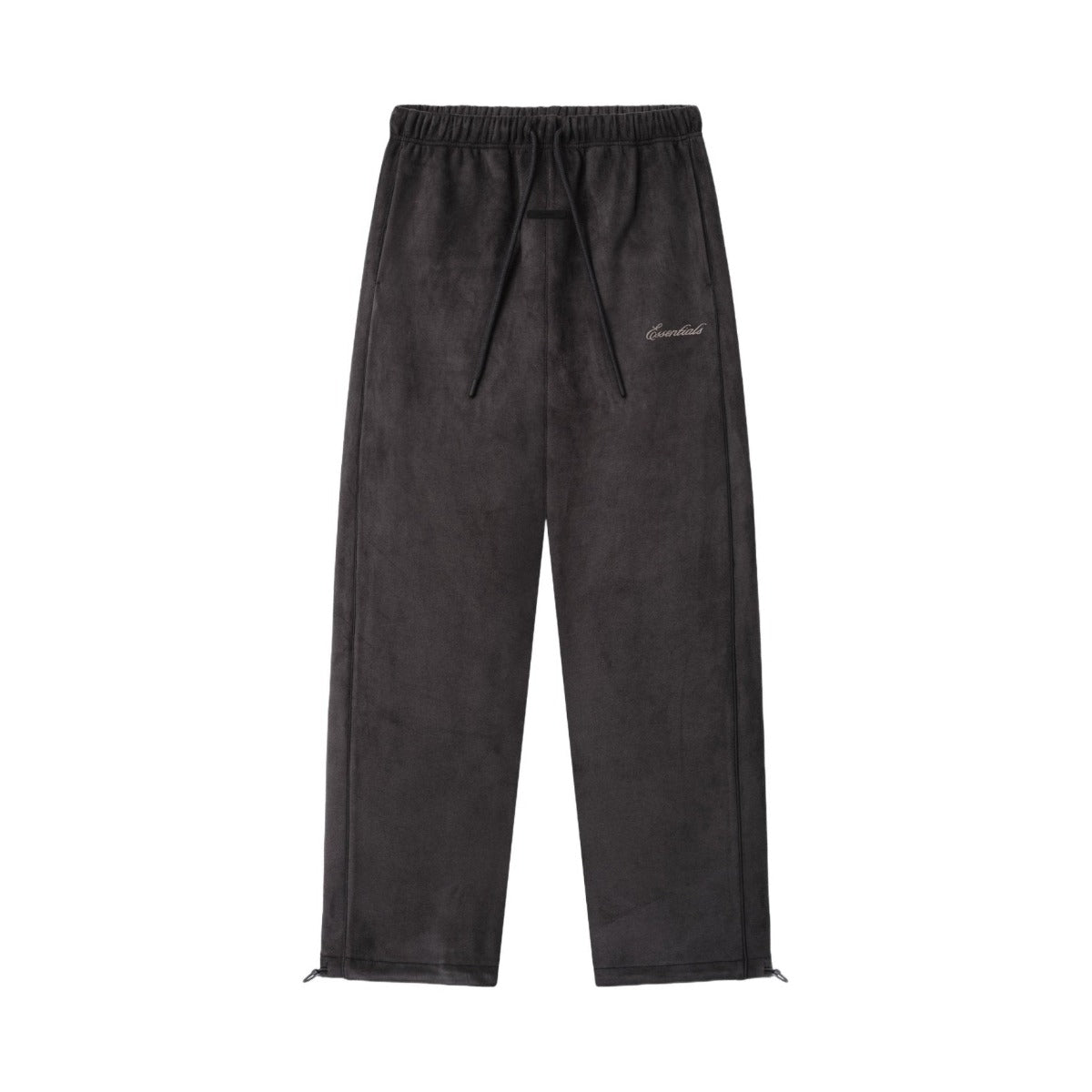 Fear of God Essentials Suede Fleece Signature Relaxed Pant W/ Piping Ink Black - Im Your Wardrobe