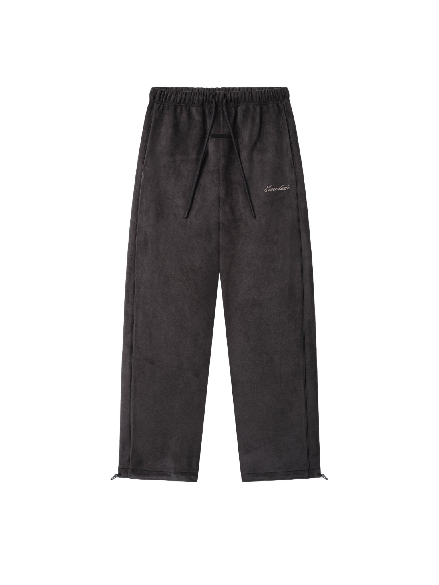 Fear of God Essentials Suede Fleece Signature Relaxed Pant W/ Piping Ink Black - Im Your Wardrobe
