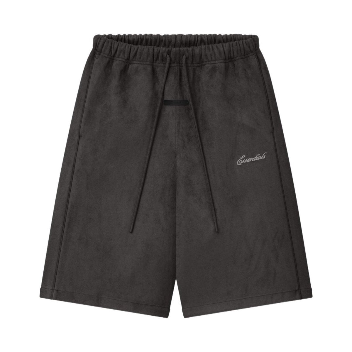 Fear of God Essentials Suede Fleece Signature Relaxed Short W/ Piping Ink Black - Im Your Wardrobe