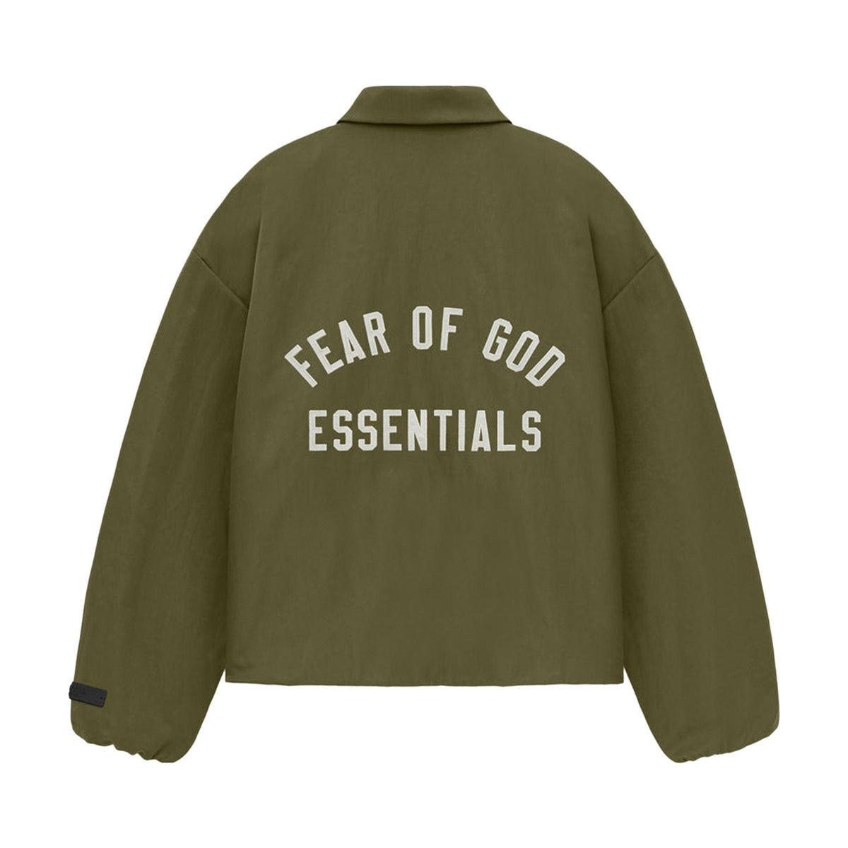 Fear of God Essentials Textured Nylon Trucker Jacket Military (FW24) - Im Your Wardrobe