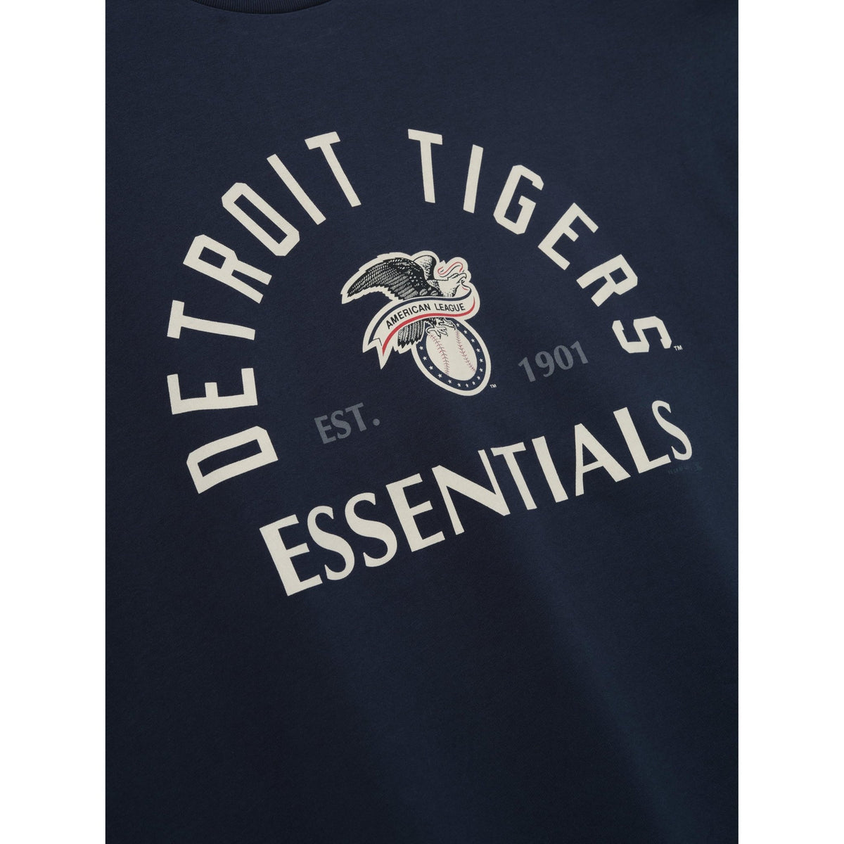 Fear of God Essentials Tigers American League Merch Tee Dark Sapphire - Im Your Wardrobe