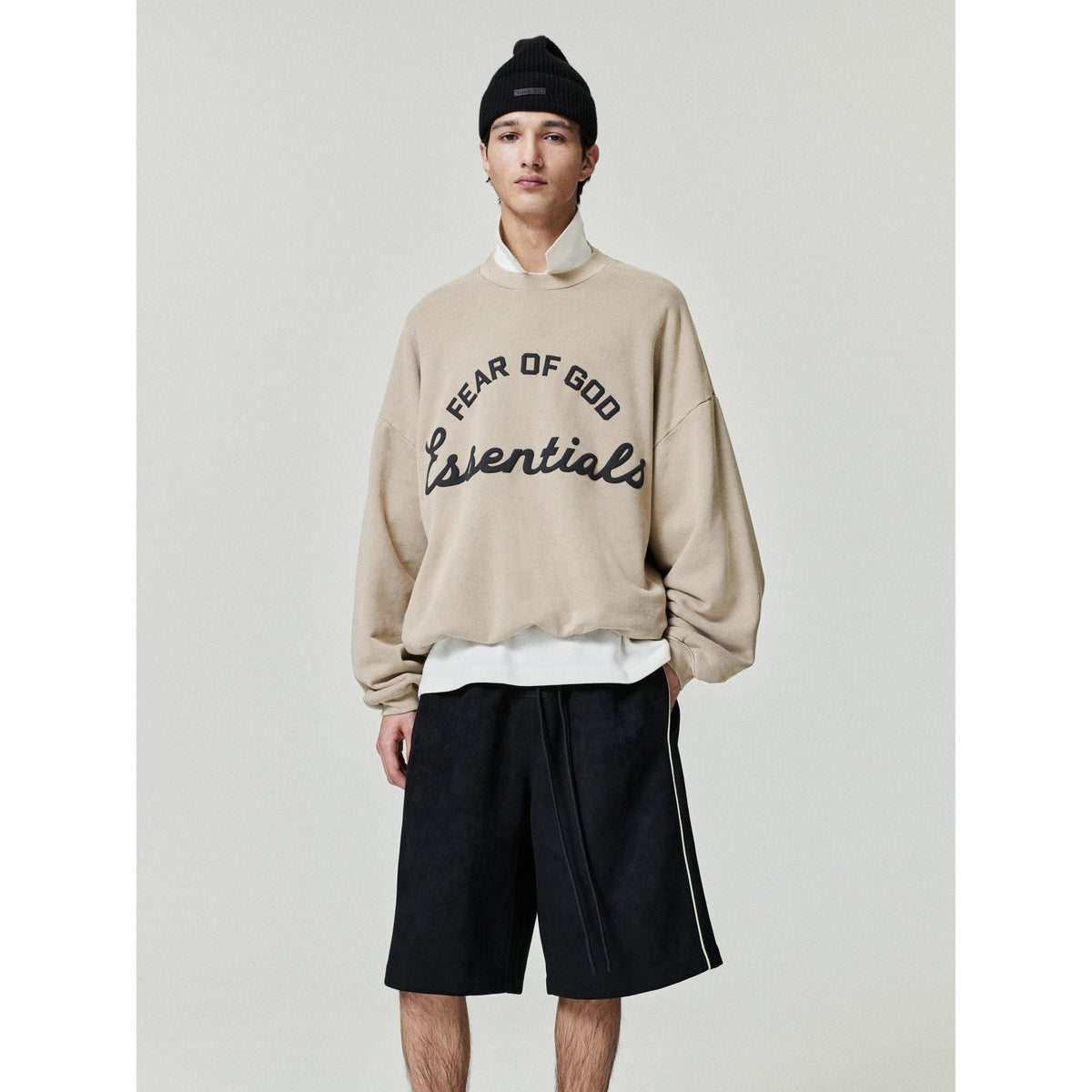 Fear of God Essentials Training 90s Crewneck Sweatshirt Faded Dune - Im Your Wardrobe