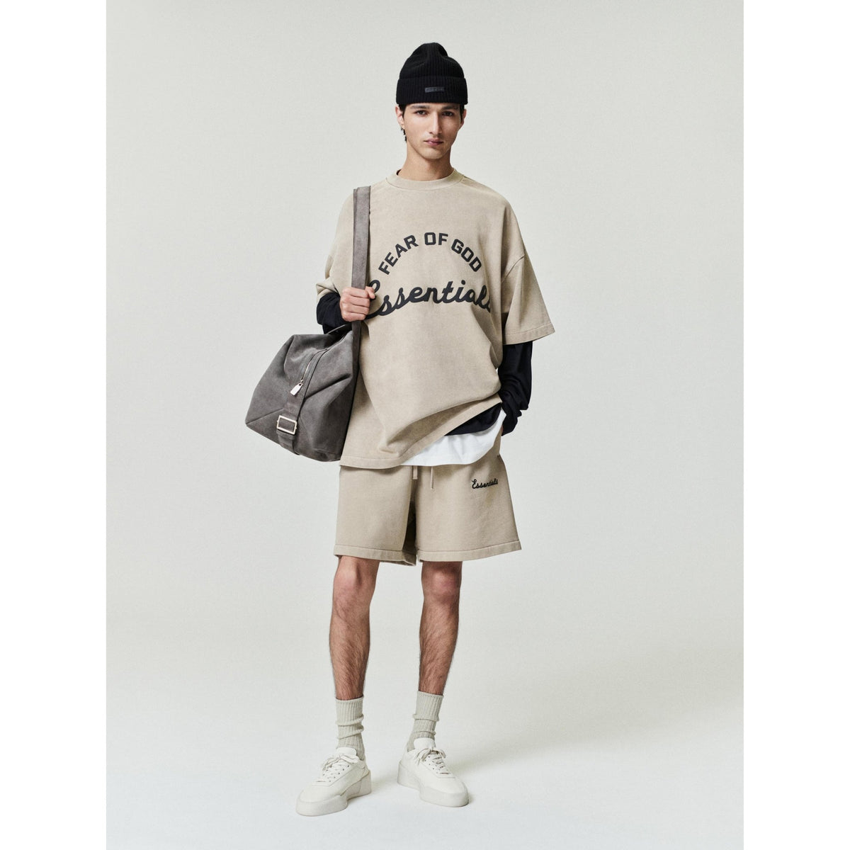 Fear of God Essentials Training 90s Tee Faded Dune - Im Your Wardrobe